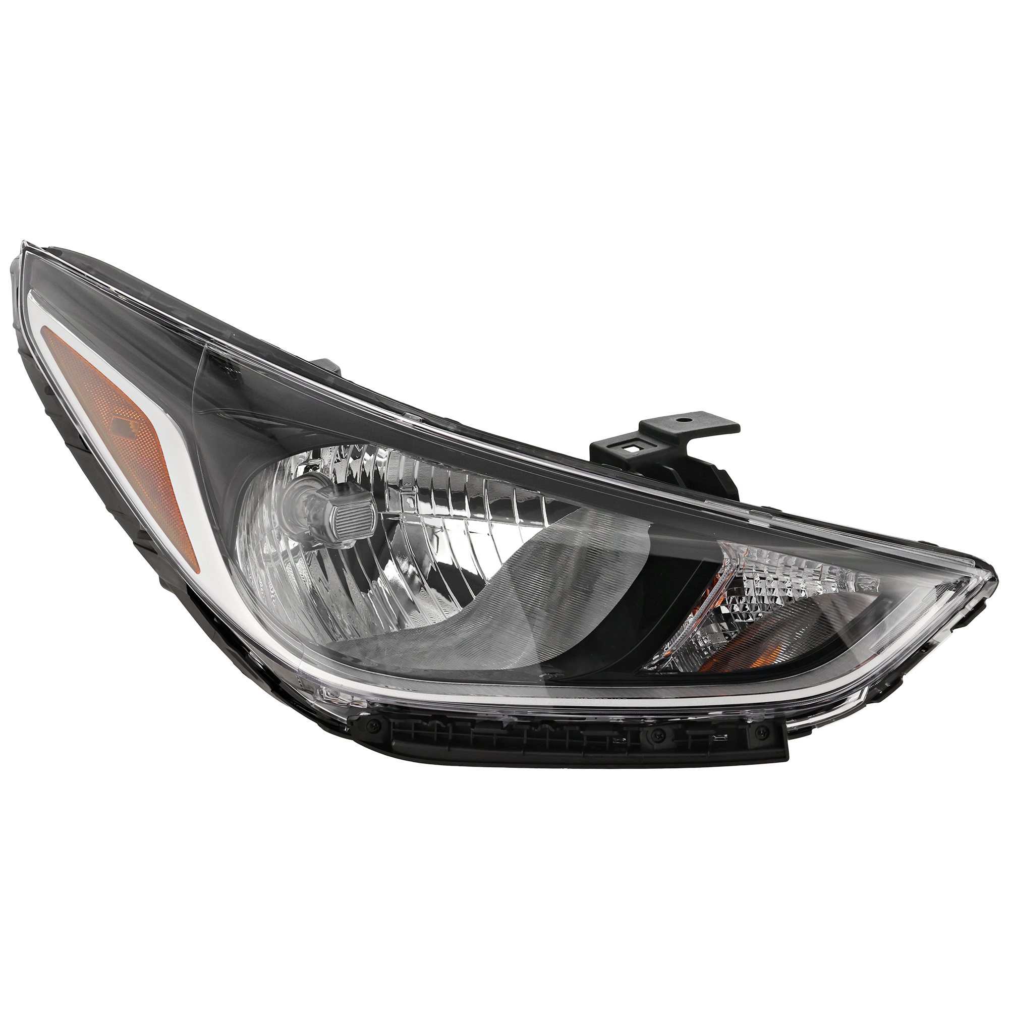 AM ACCENT 18-22 HEAD LAMP RH Assembly Halogen Standard Type Sedan CAPA SKU RH10010077Q Partslink HY2503218C OEM 92102J0020