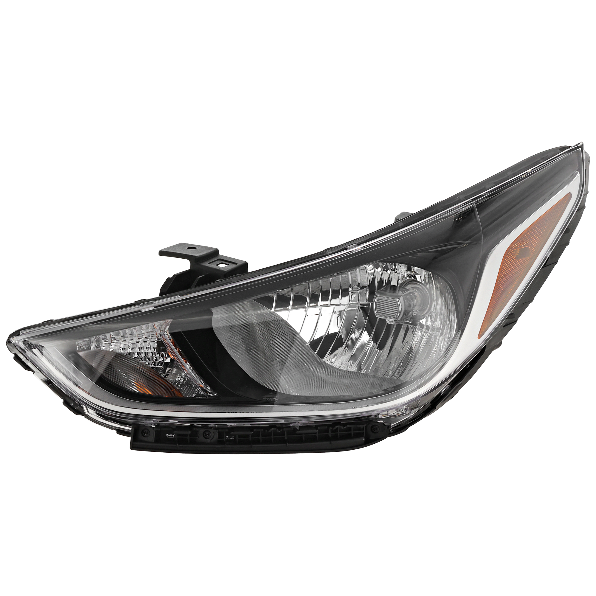 AM ACCENT 18-22 HEAD LAMP LH Assembly Halogen Standard Type Sedan SKU RH10010078 Partslink HY2502218 OEM 92101J0020