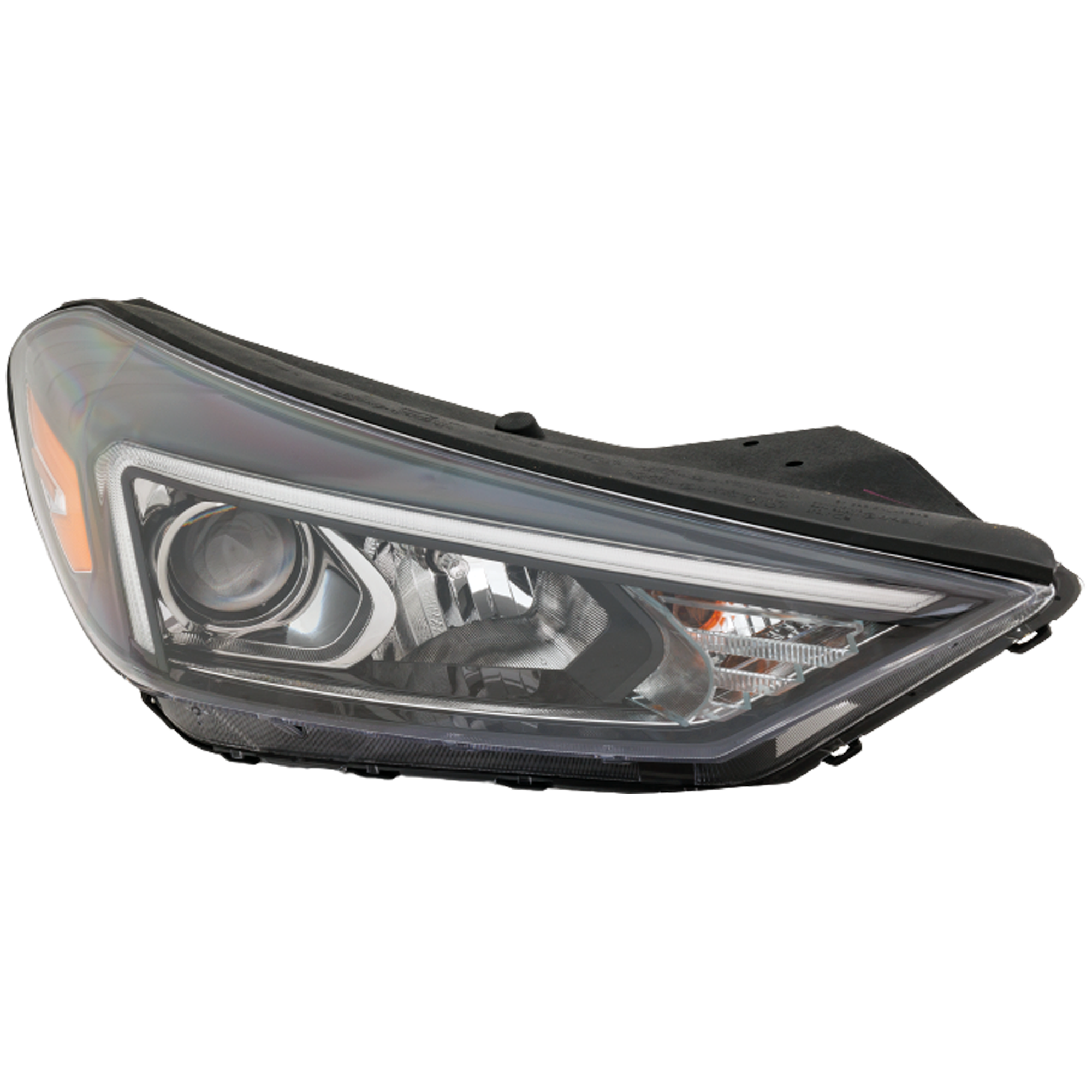 AM TUCSON 19-21 HEAD LAMP RH Assembly Halogen w LED Position Light SKU RH10010163A Partslink HY2503235 OEM 92102D3650