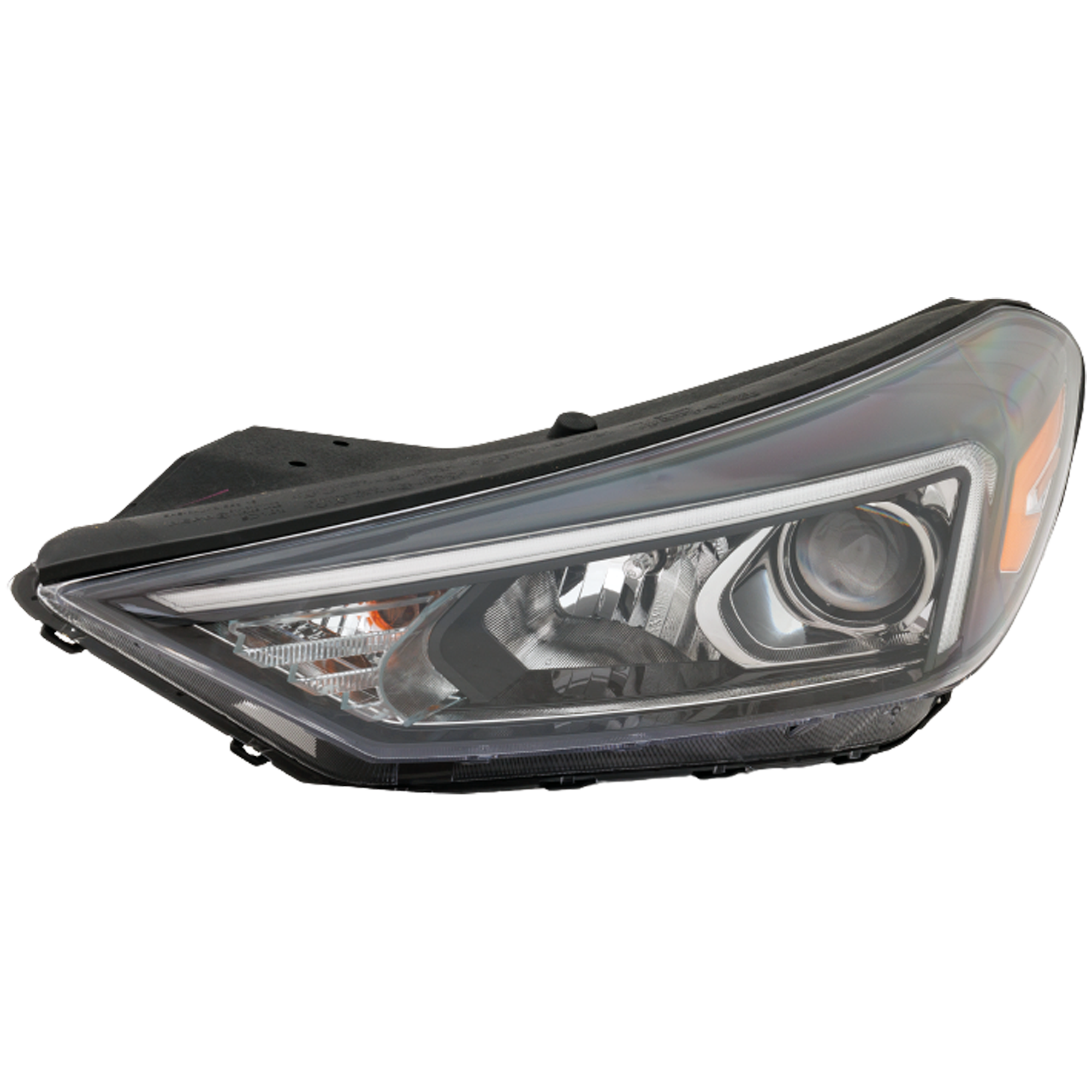 AM TUCSON 19-21 HEAD LAMP LH Assembly Halogen w LED Position Light CAPA SKU RH10010164AQ Partslink HY2502235C OEM 92101D3650