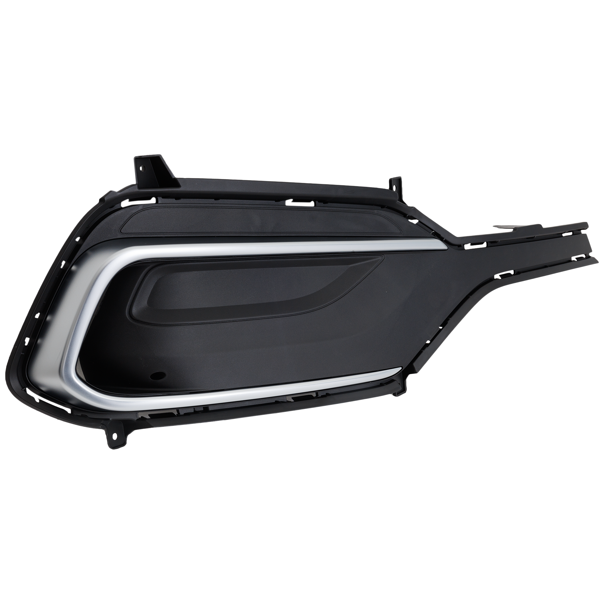 AM SANTA FE SPORT 18-18 FOG LAMP COVER RH Textured Black w Chrome Molding 2.4L Eng. CAPA SKU RH10770005Q Partslink HY1039175C OEM 865624Z530