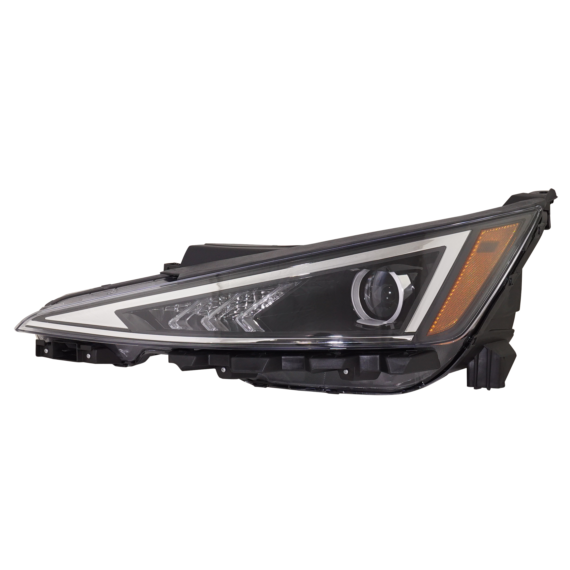 AM ELANTRA 19-20 HEAD LAMP LH Assembly Halogen w o LED Daytime Running Light Korea Built Vehicle SKU RH11150014 Partslink HY2502239 OEM 92101F2540