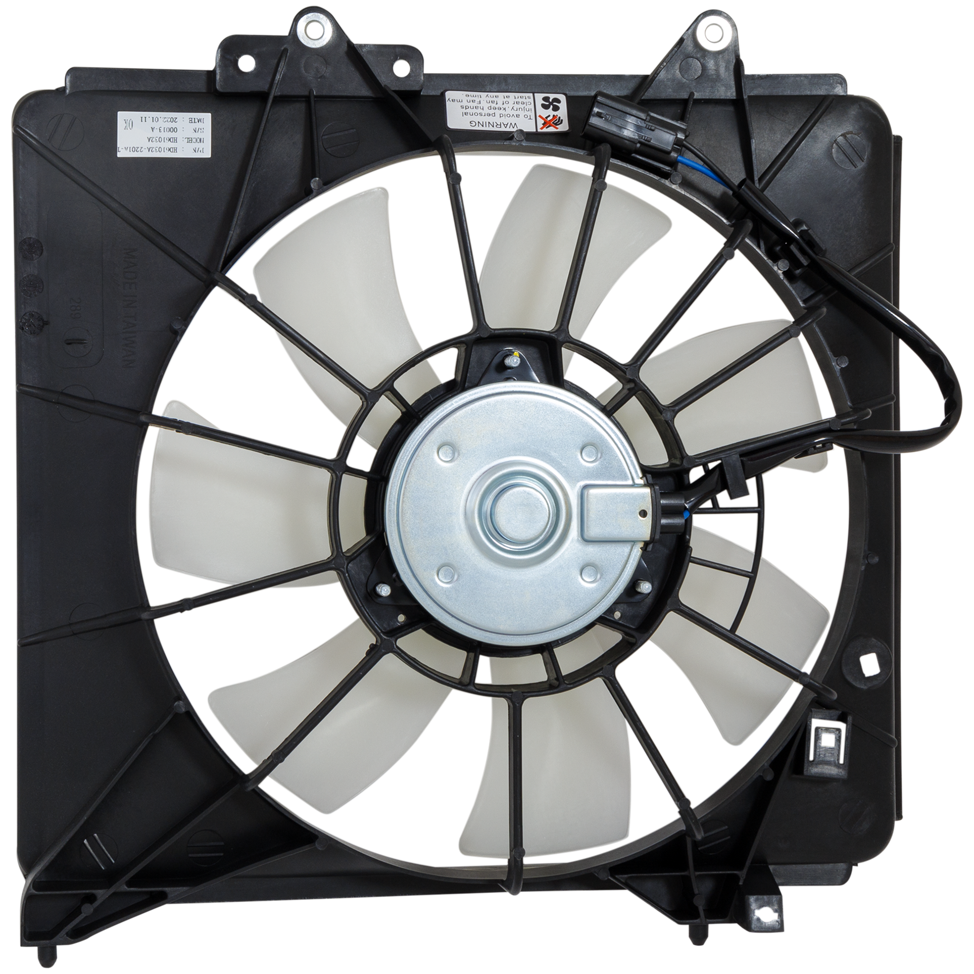 AM FIT 09-14 FIT EV 13-14 A C CONDENSER FAN ASSEMBLY RH Single fan Auto Trans SKU RH19090005 Partslink HO3113130 OEM 38615RB1J51 PFM