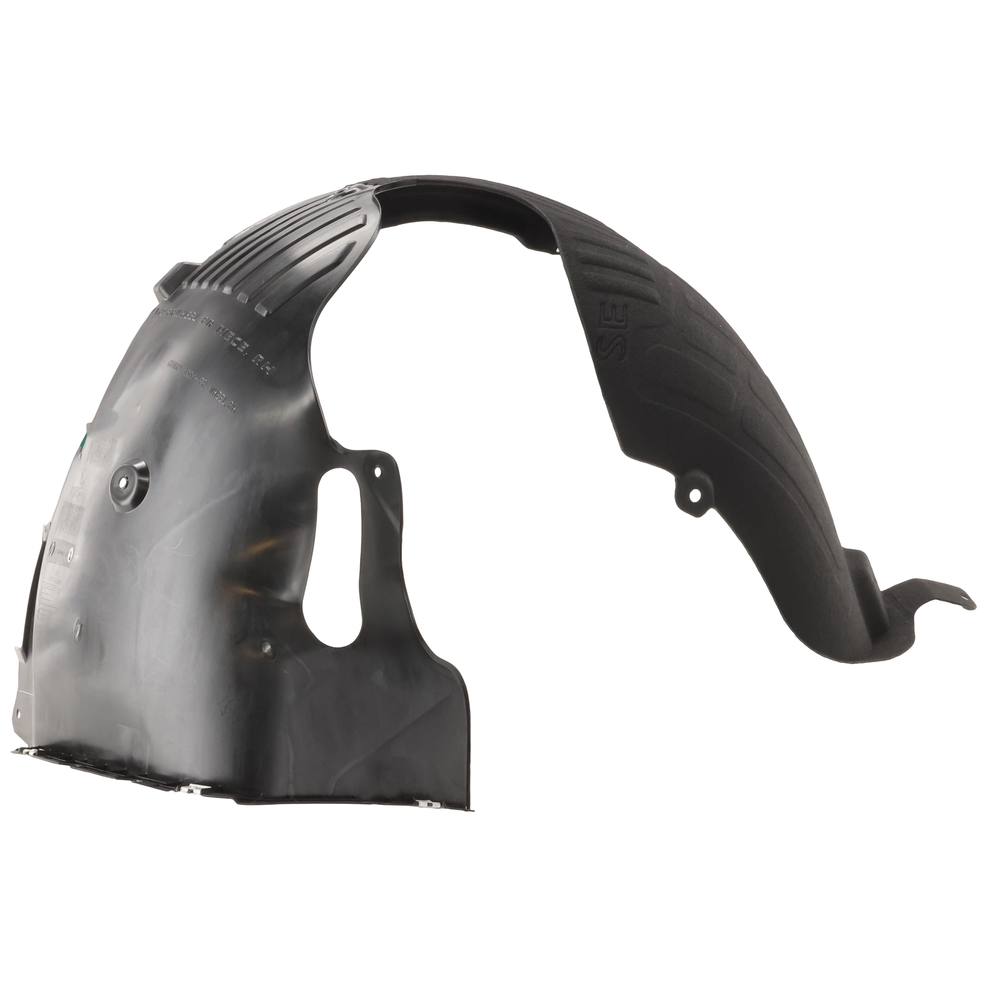 AM SONATA 18-19 FRONT FENDER LINER RH Polypropylene+Polyethylene Injection Form Exc. Hybrid Model w Chrome CAPA SKU RH22210067Q Partslink HY1249169C OEM 86812C2600