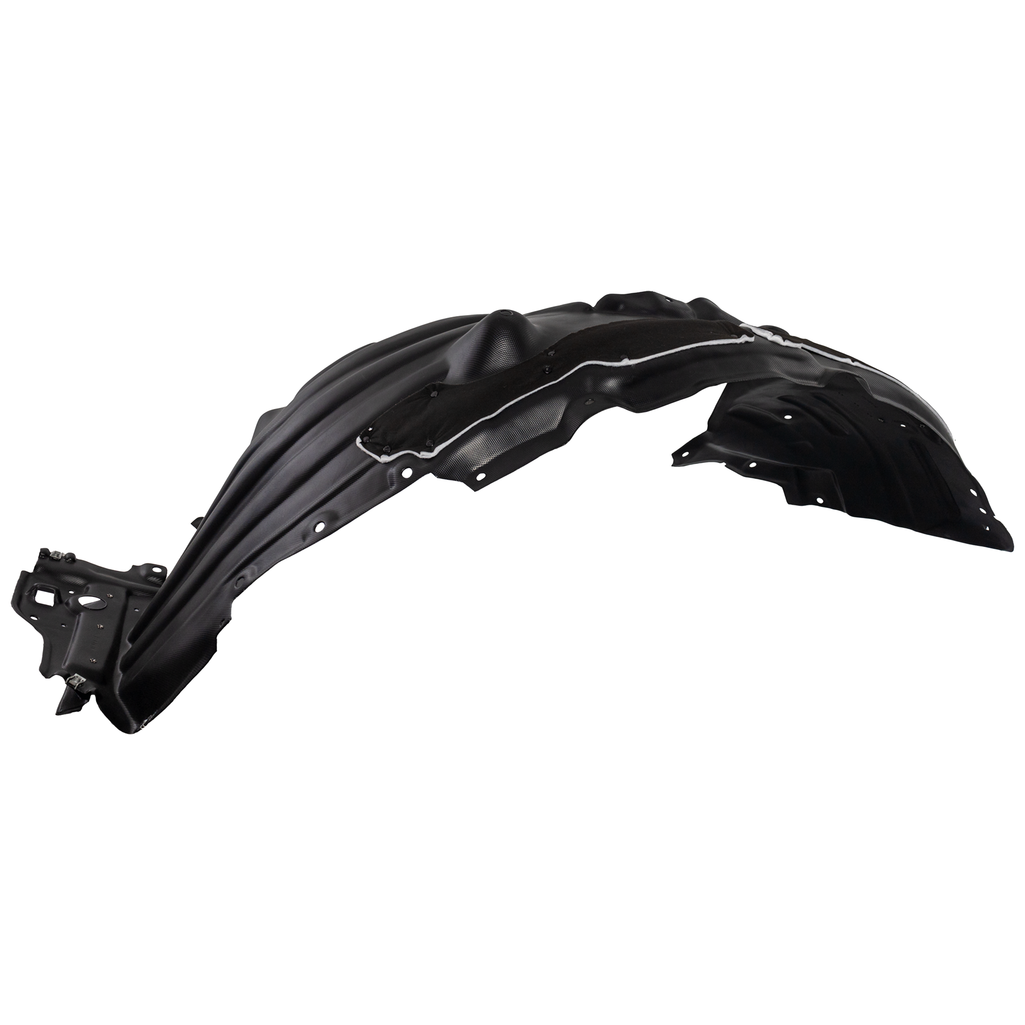 AM PILOT 23-23 FRONT FENDER LINER LH Vacuum Form w Insulation Foam Black Edition Elite Models CAPA SKU RH22210220Q Partslink HO1248209C OEM 74150T90A10