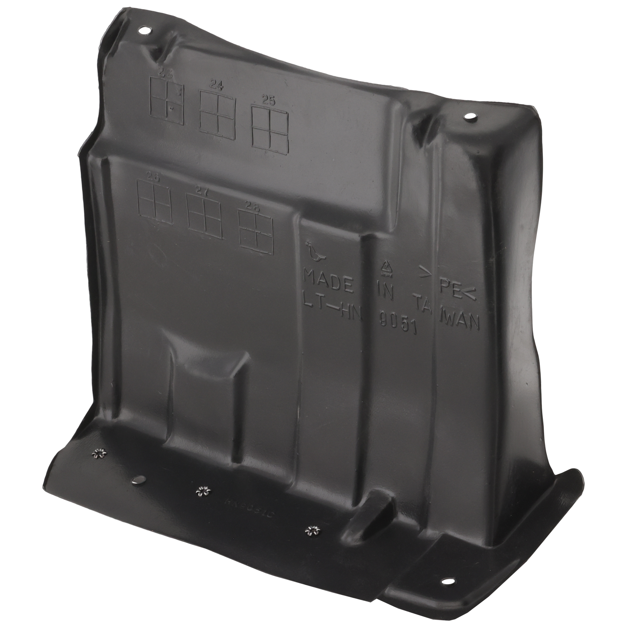 AM ELANTRA GT 16-17 ENGINE SPLASH SHIELD LH Side Cover Vacuum Form w o Insulation Foam SKU RH31010052 Partslink HY1228218 OEM 29130A5700
