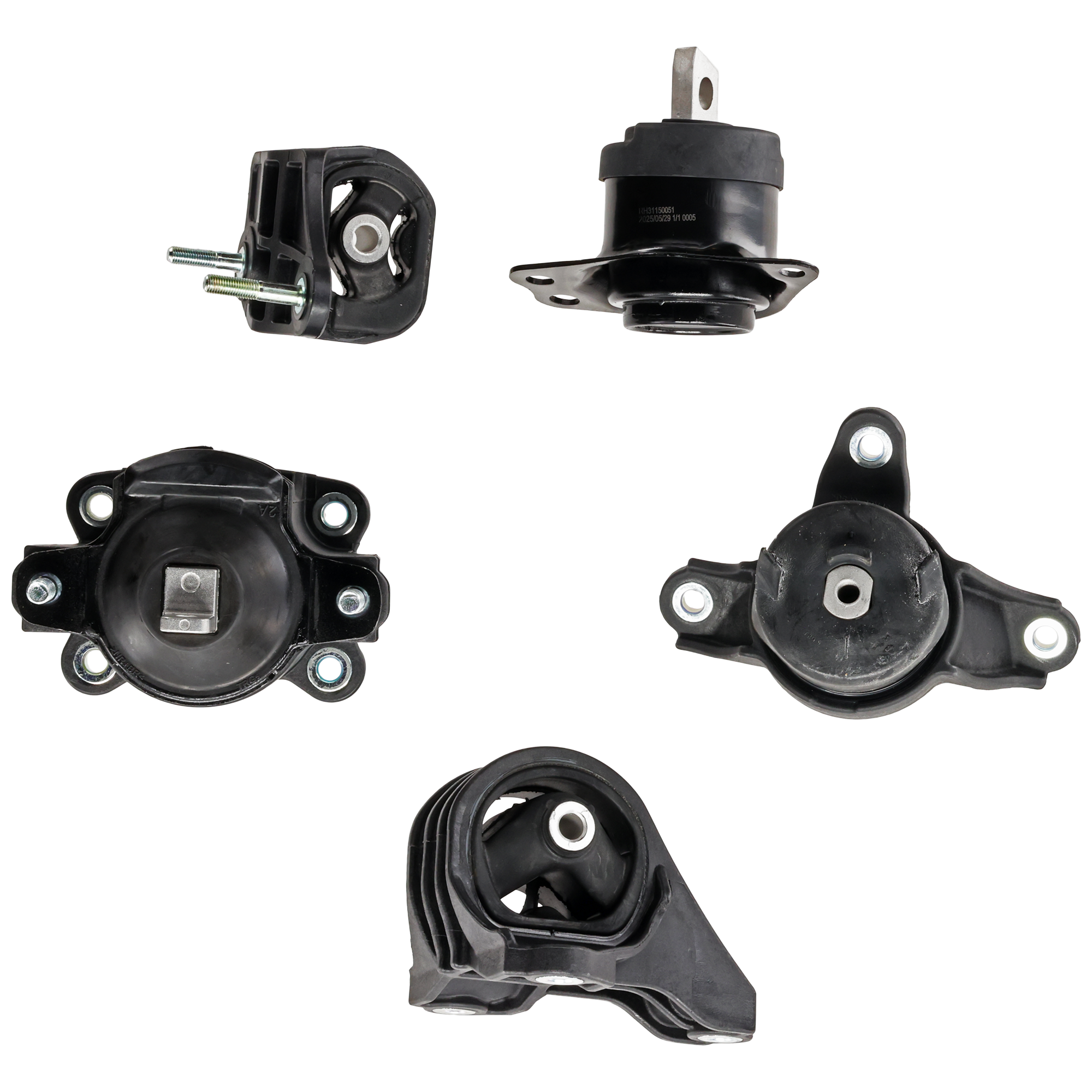 AM ACCORD 13-17 TLX 15-20 ENGINE MOUNT KIT 2.4L Engine Includes Motor Mount Front Rear RH and Transmission Mount LH Upper Automatic Automatic CVT Automatic Dual Clutch Manual Transmission SKU RH31150051 OEM 50830T2FA01-50820T2FA01-50810T