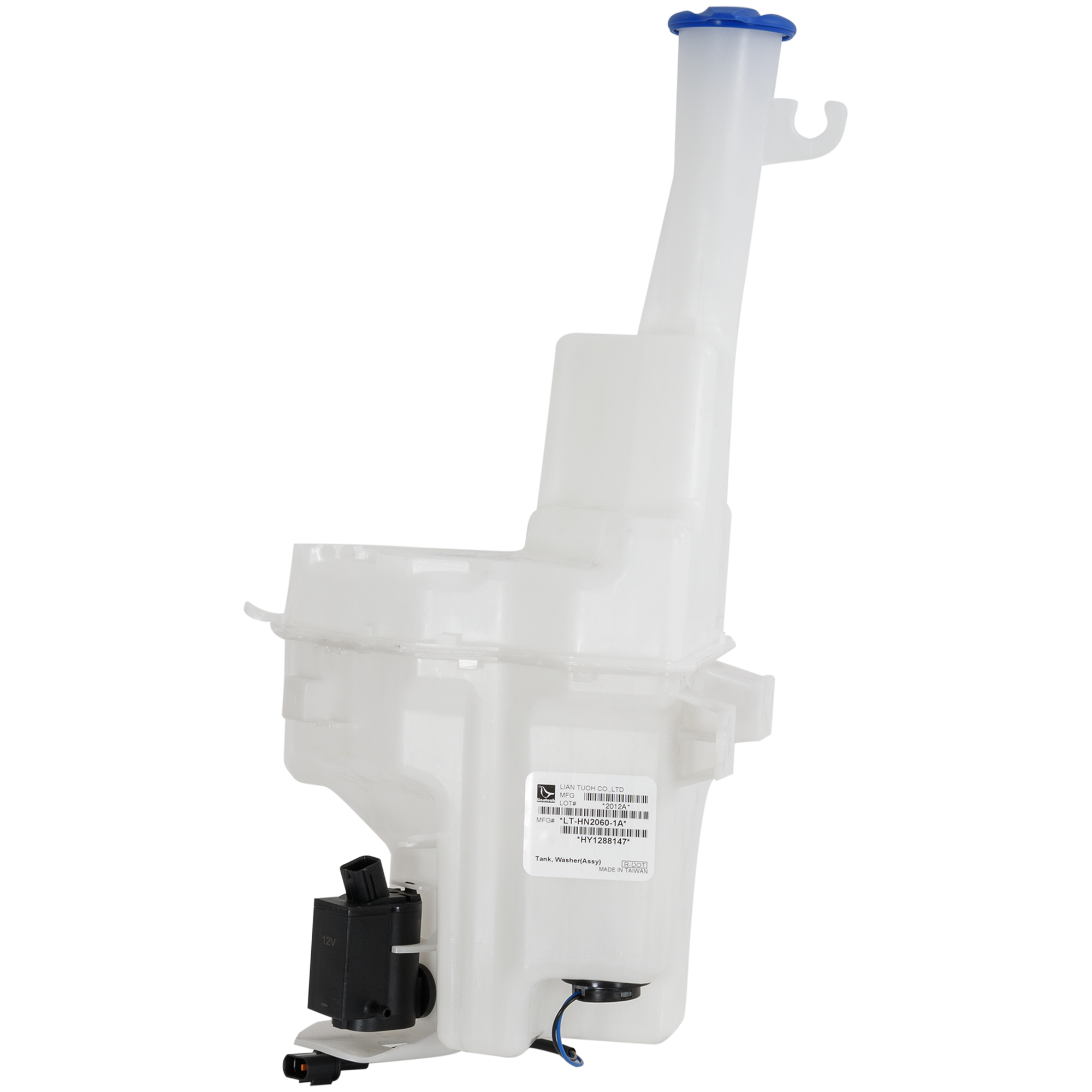 AM KONA 18-22 WASHER RESERVOIR Assembly w Cap Pump and Sensor SKU RH37050027 Partslink HY1288147 OEM 98610J9100