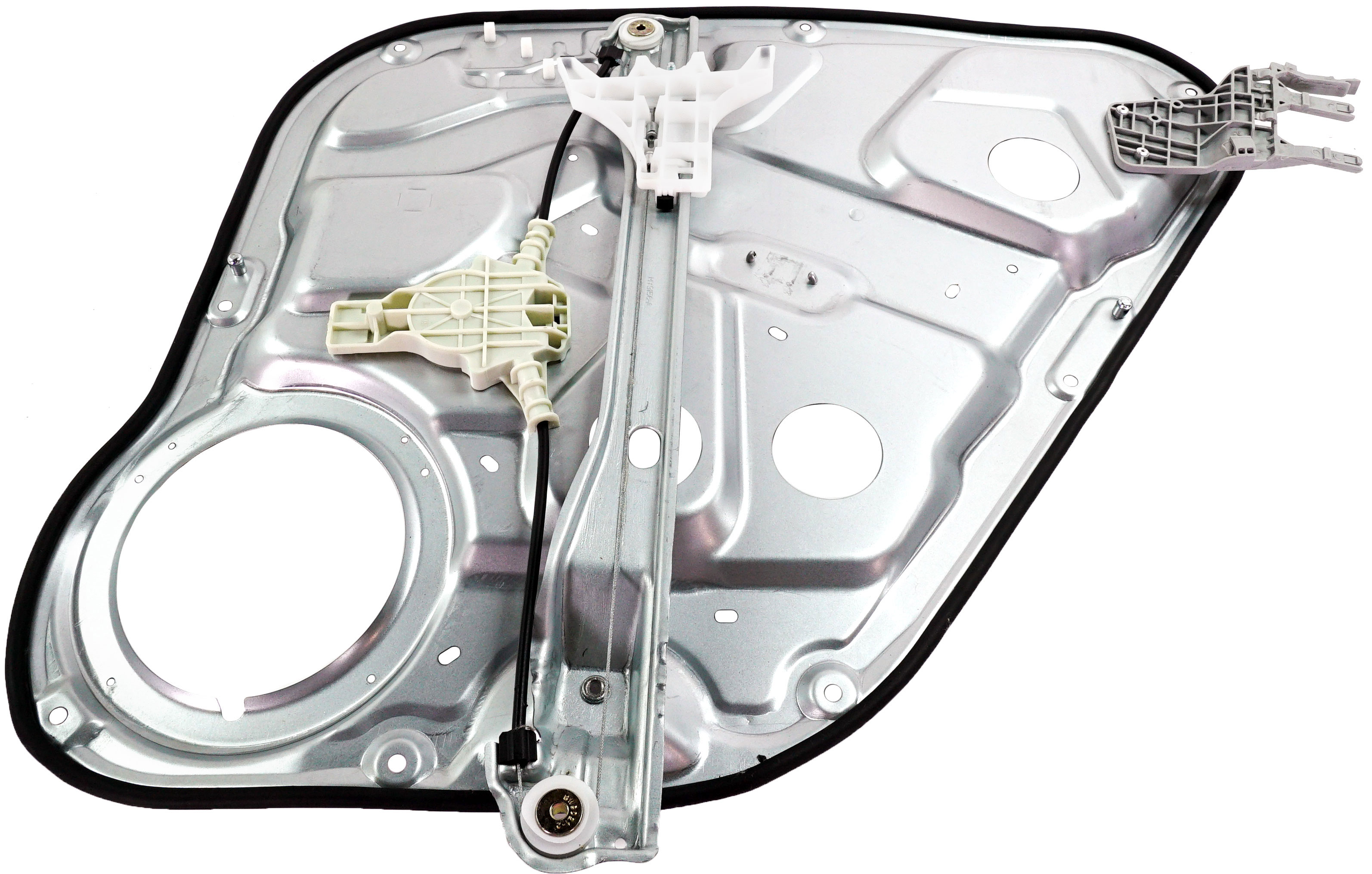 AM SANTA FE 07-09 REAR WINDOW REGULATOR LH Carrier Module Power w o Motor w Panel SKU RH49170014 OEM 834712B000