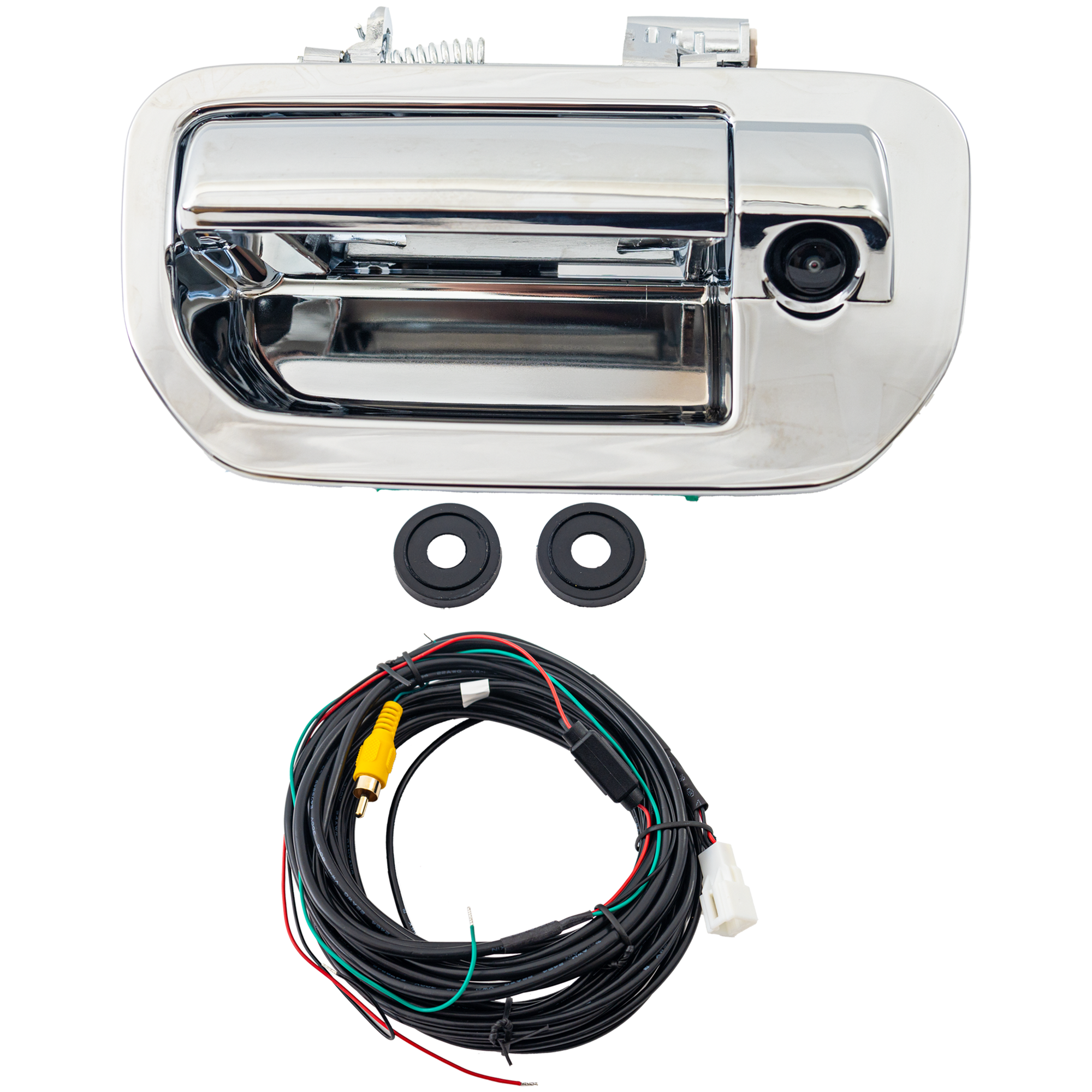 AM RIDGELINE 06-14 TAILGATE HANDLE Assembly Chrome w Camera Hole w Cable SKU RH58070009 OEM Performance