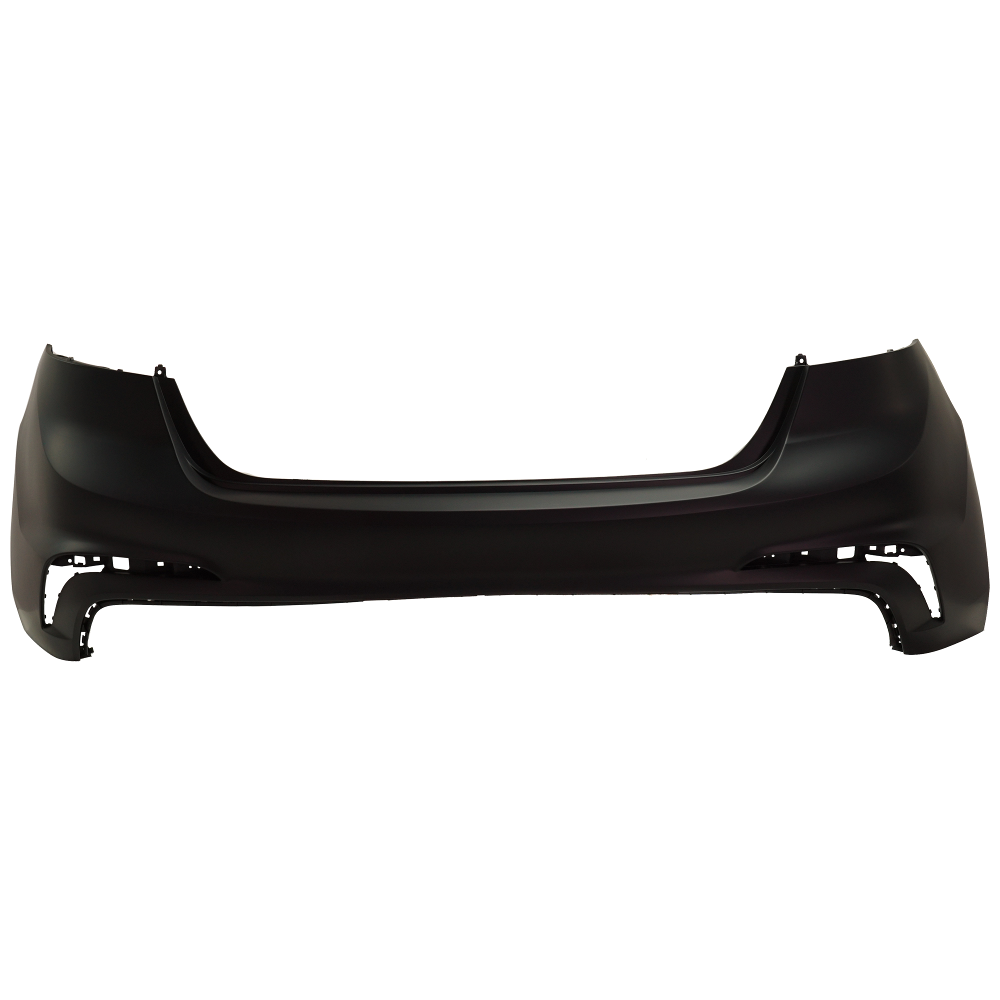 AM ELANTRA 17-18 REAR BUMPER COVER Primed w o Parking Aid Sensor Holes Sport Model CAPA SKU RH76010028PQ Partslink HY1100220C OEM 86611F2500