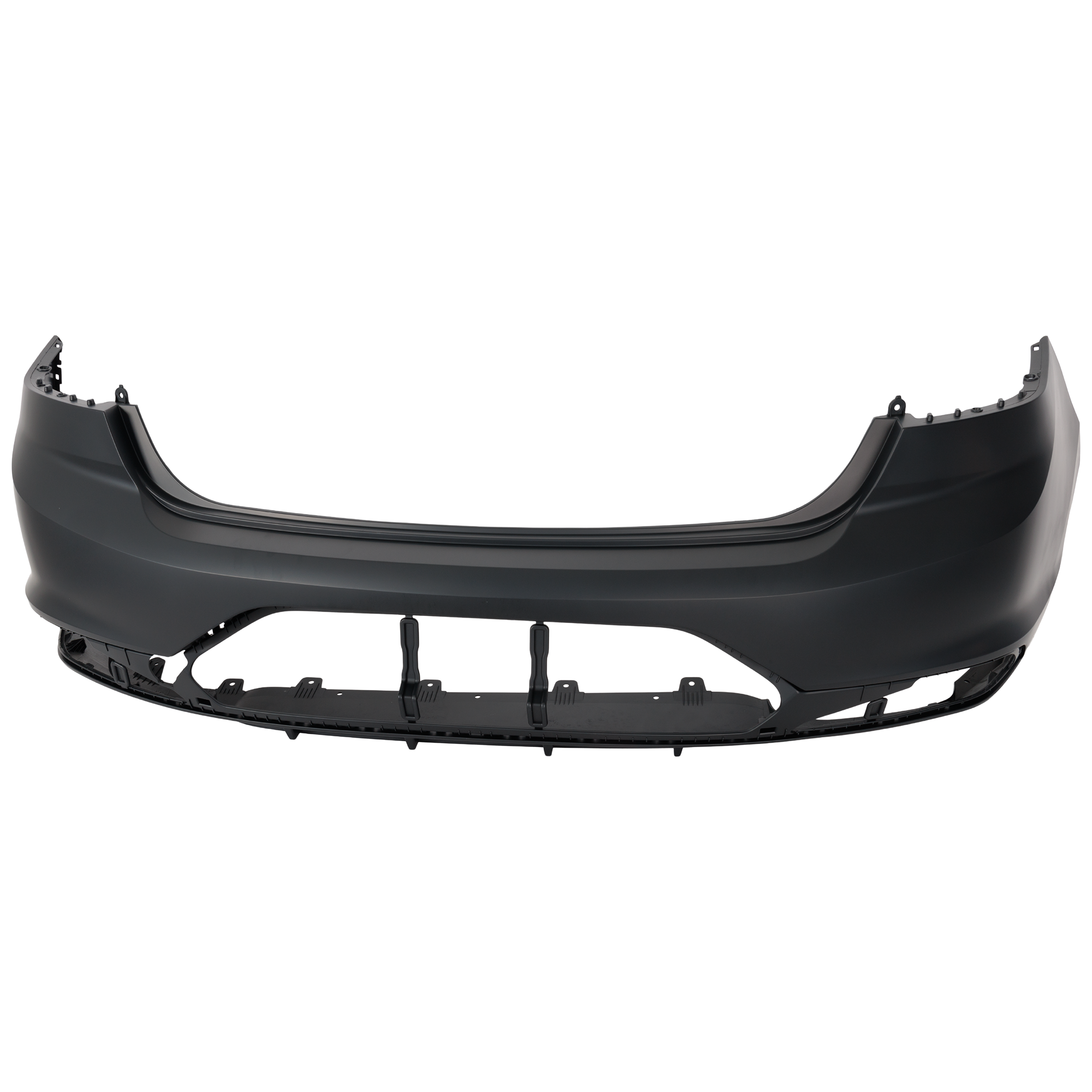 AM ELANTRA 19-20 REAR BUMPER COVER Upper Primed Korea Built Vehicle w Parking Aid Sensor Holes SKU RH76010099P Partslink HY1100236 OEM 86611F2NA0