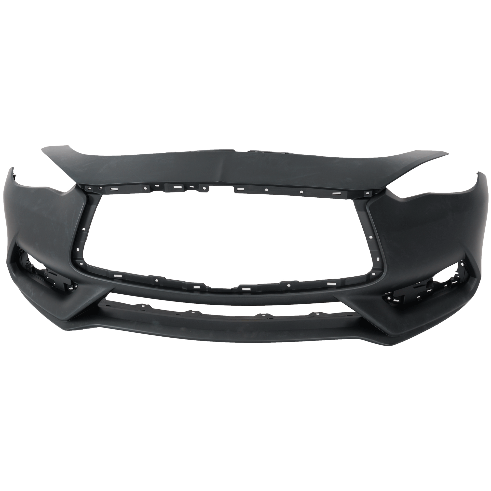 AM Q60-17-22 FRONT BUMPER COVER Primed w o Object Sensors CAPA SKU RI01030024PQ Partslink IN1000275C OEM 620225CA0H