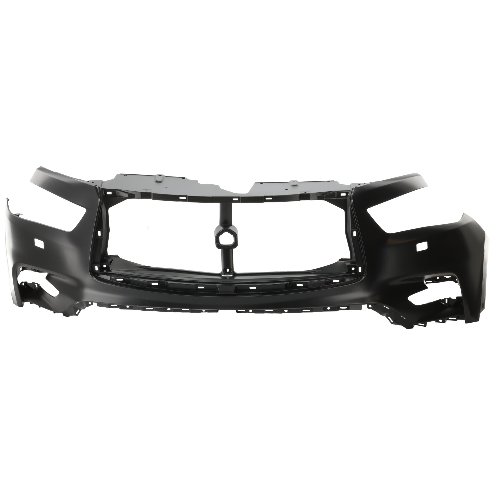 AM QX80-18-23 FRONT BUMPER COVER Upper Primed w Headlight Washer Holes SKU RI01030029P Partslink IN1014101 OEM 620226GW1H