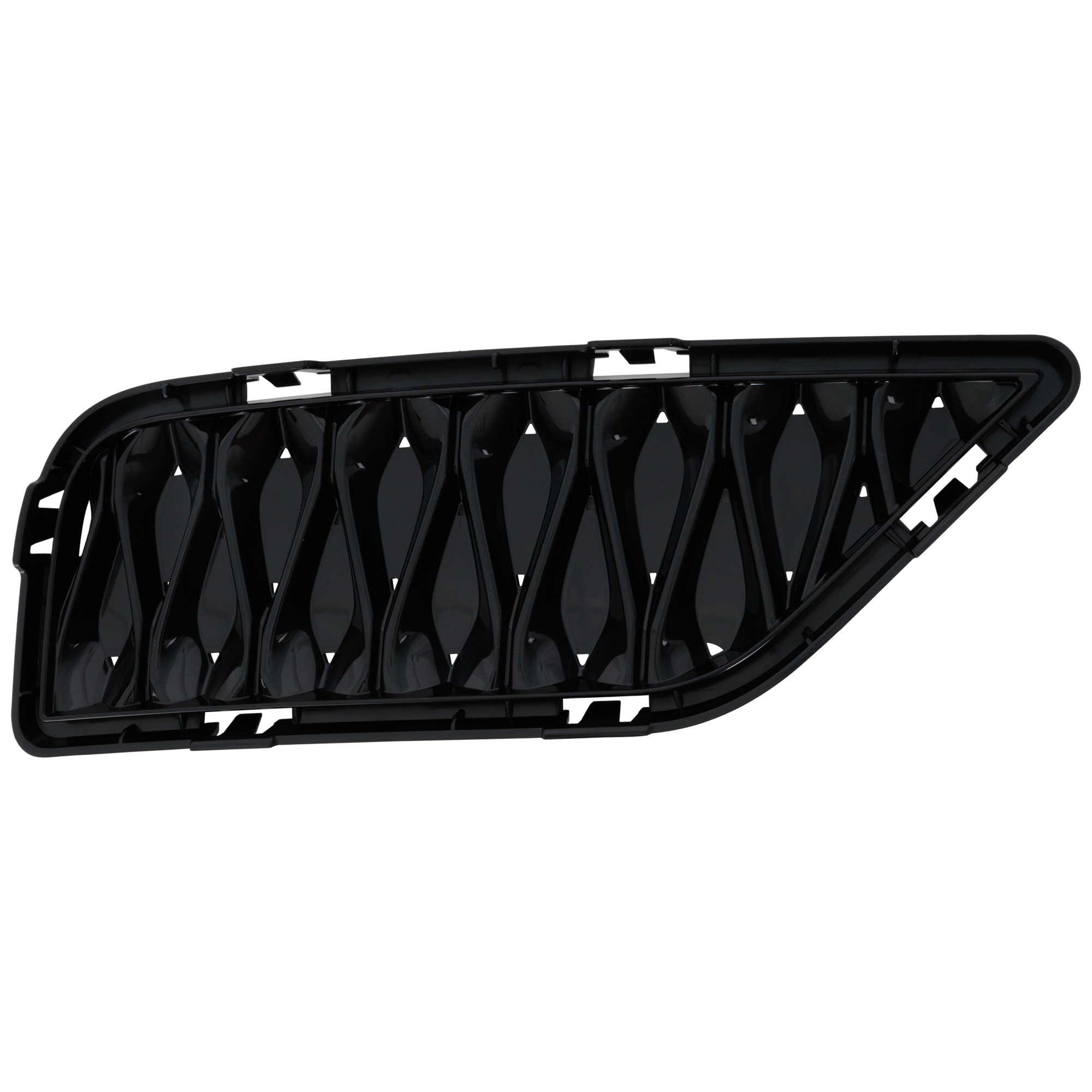 AM QX60-22-25 FRONT BUMPER GRILLE LH Cover Finisher Black SKU RI01530016 Partslink IN1038117 OEM 622576SA0B