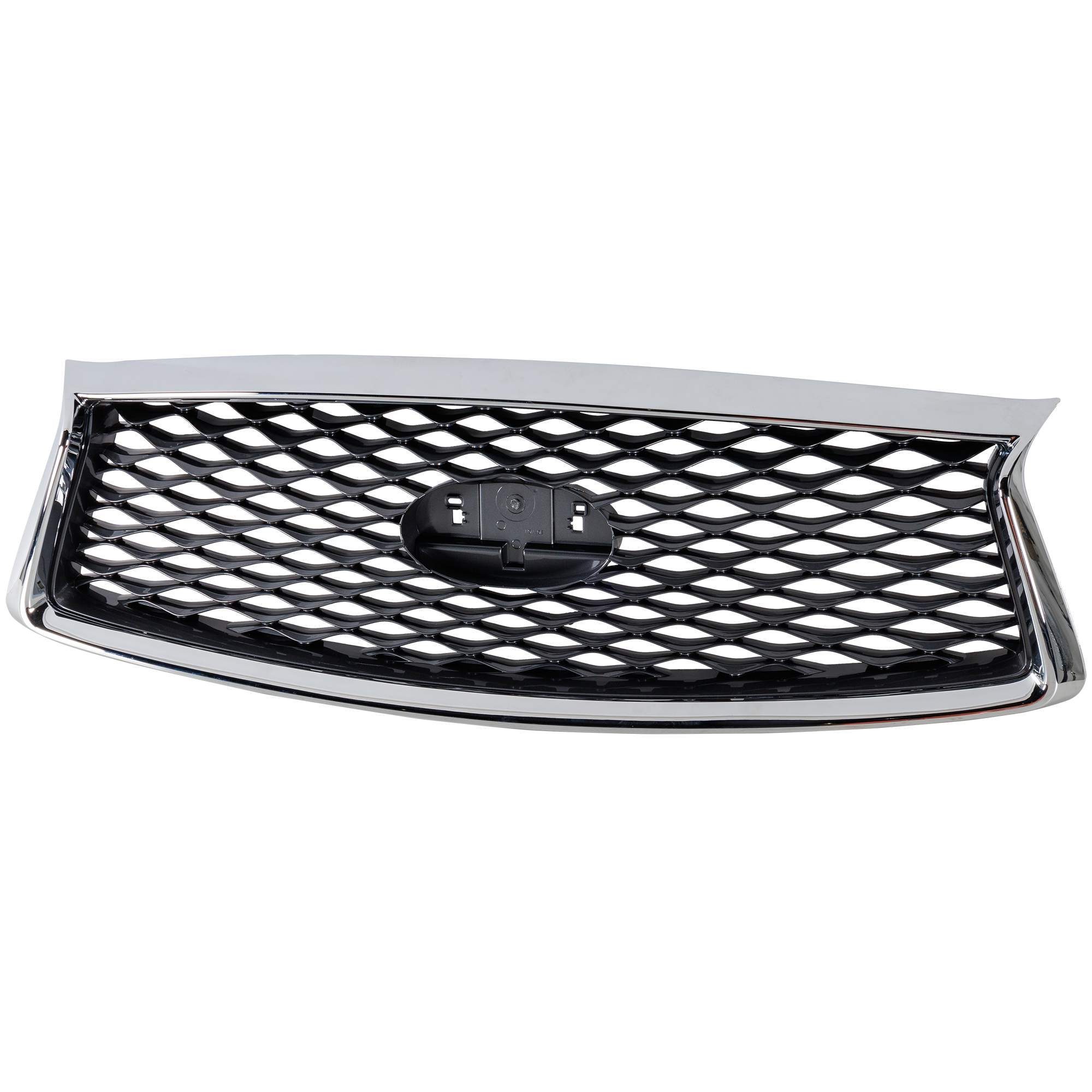 AM Q50-18-20 GRILLE Painted Dark Gray Chrome Insert w o Front View Camera w Illuminated Emblem SKU RI07010013 Partslink IN1200137 OEM 623106HH0A
