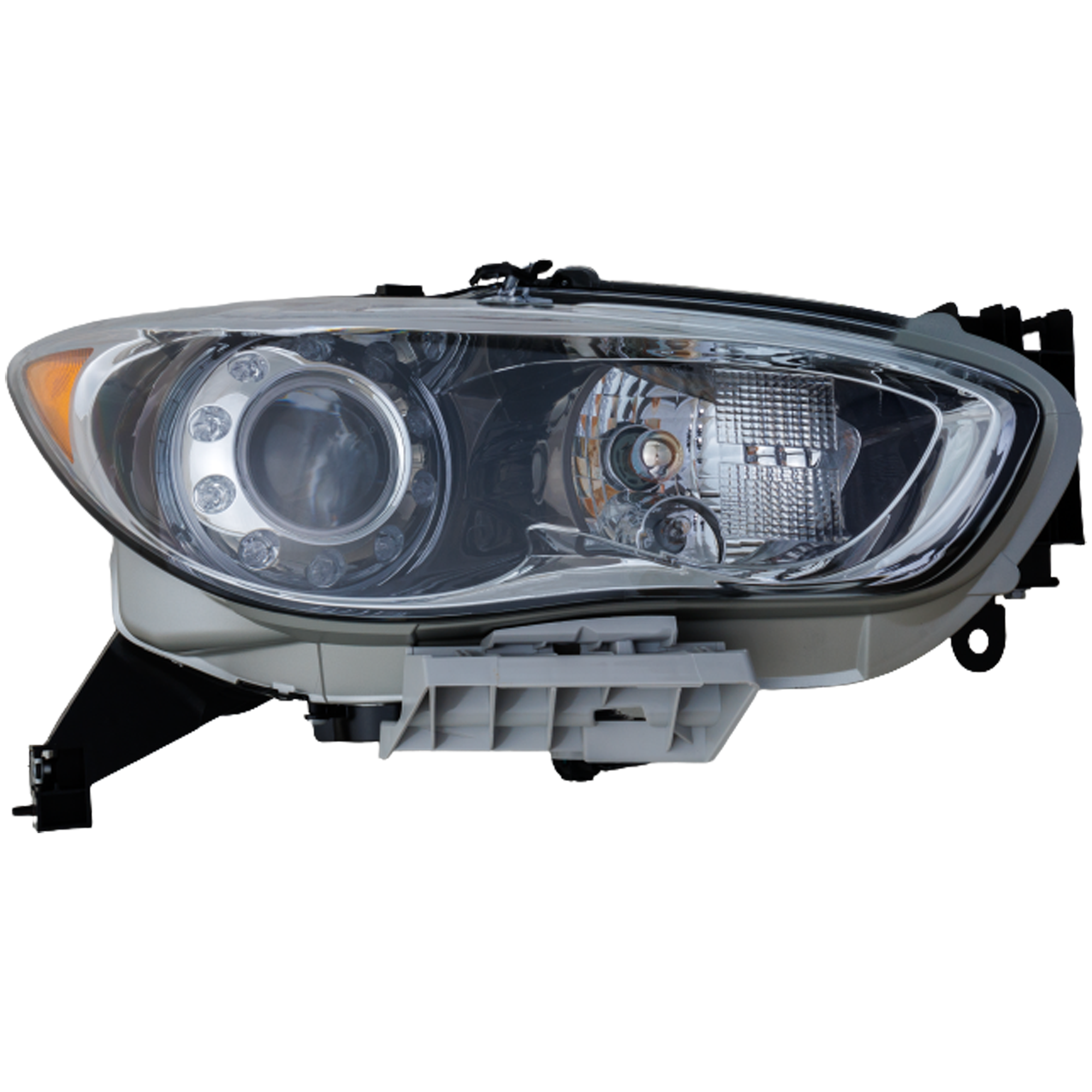 AM JX35-13-13 QX60-14-15 HEAD LAMP RH Lens and Housing HID Xenon w o HID Kit CAPA SKU RI10010001Q OEM 260103JA0A PFM