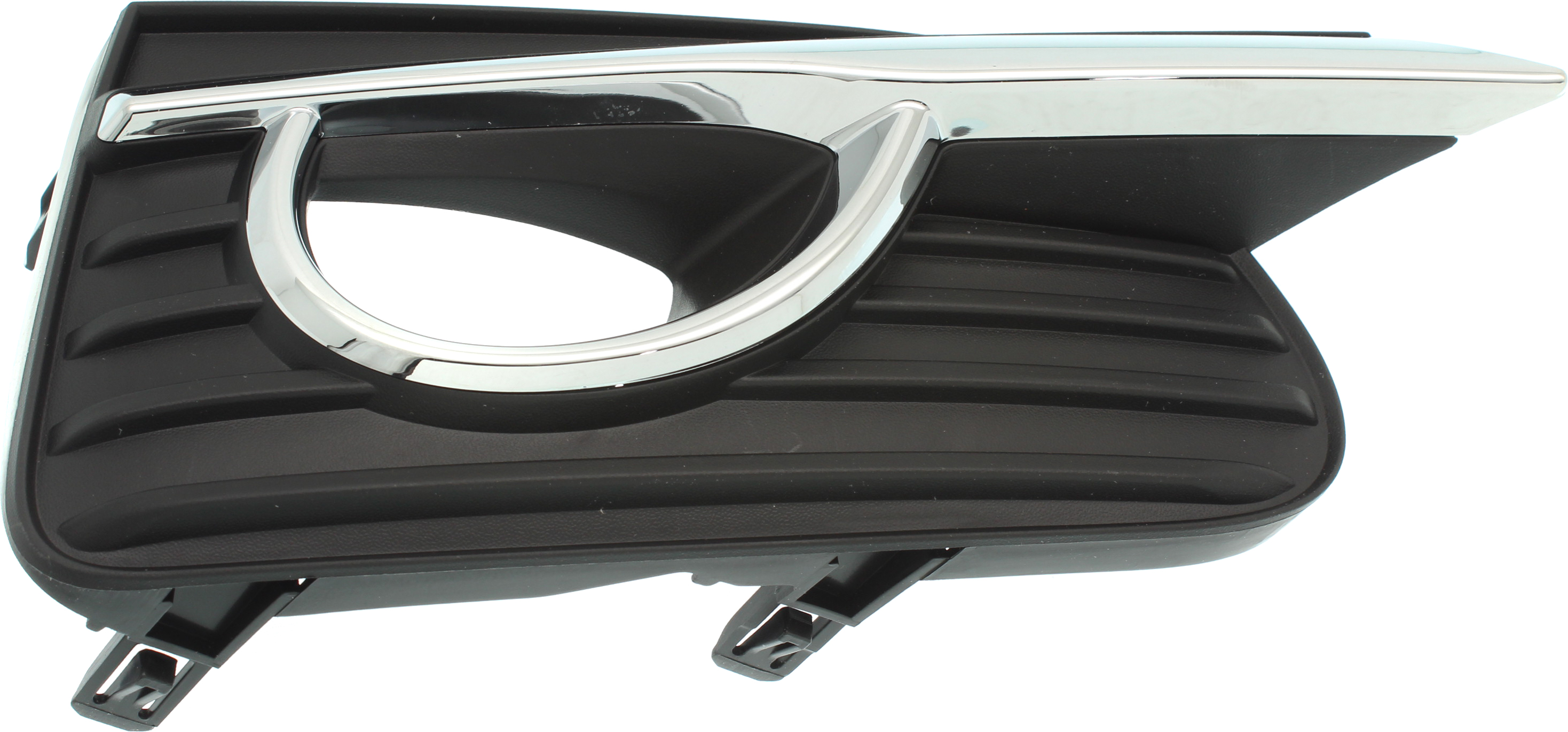 AM Q50-14-17 FRONT FOG LAMP MOLDING RH Black w Chrome Trim Base Hybrid Standard Type Premium Models SKU RI10820001 Partslink IN1039105 OEM 622564GA0A