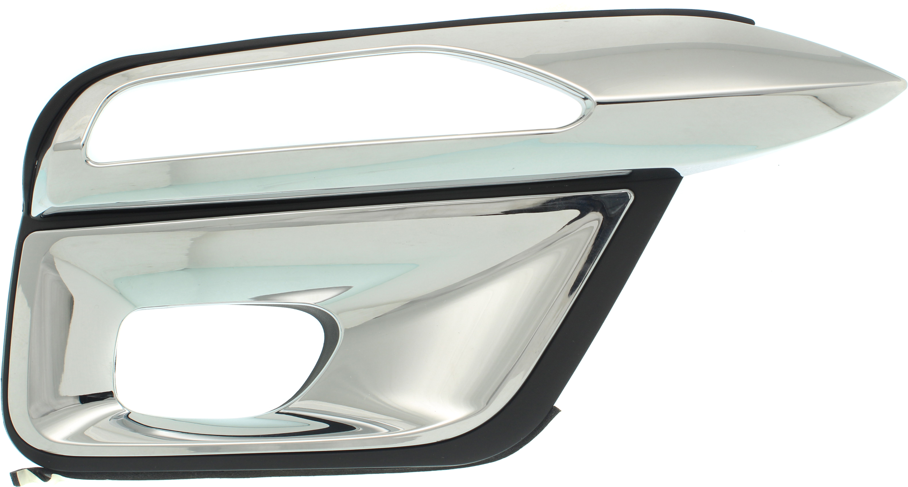 AM QX80-15-17 FRONT FOG LAMP MOLDING RH Black w Chrome Trim w o Collision Warning SKU RI10820003 Partslink IN1039107 OEM 622565ZA0A