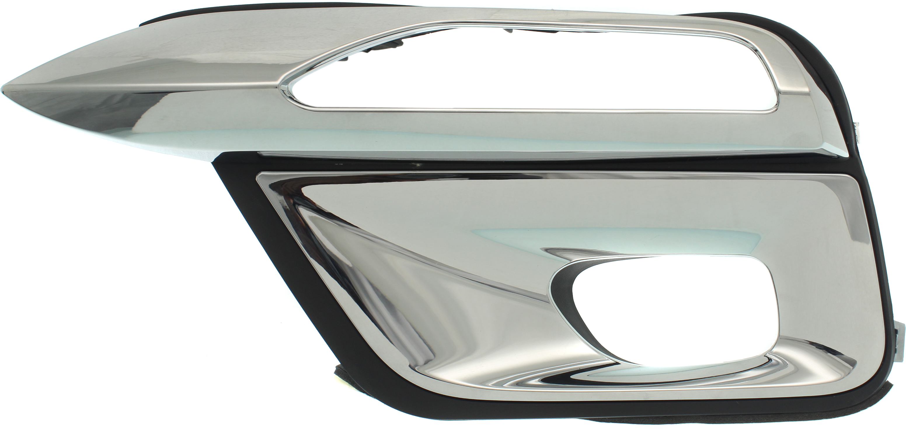 AM QX80-15-17 FRONT FOG LAMP MOLDING LH Black w Chrome Trim w o Collision Warning SKU RI10820004 Partslink IN1038107 OEM 622575ZA0A