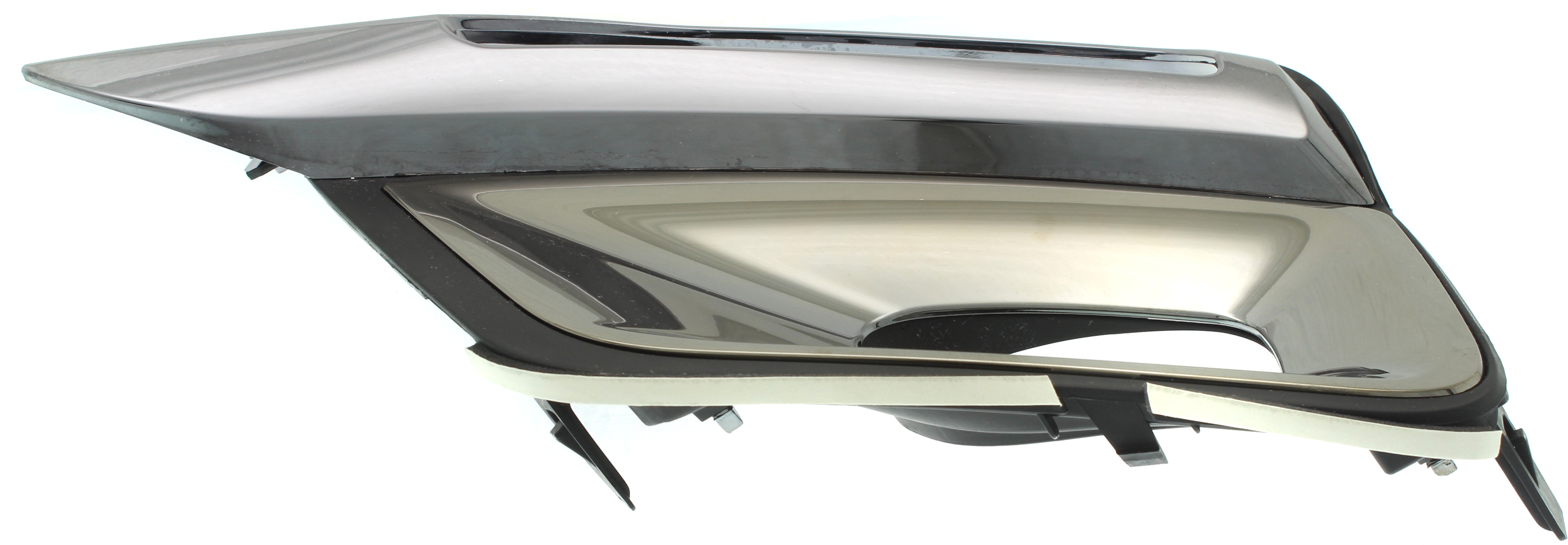 AM QX80-15-17 FRONT FOG LAMP MOLDING LH Black w Chrome Trim w o Collision Warning SKU RI10820006 Partslink IN1038108 OEM F22571A60A