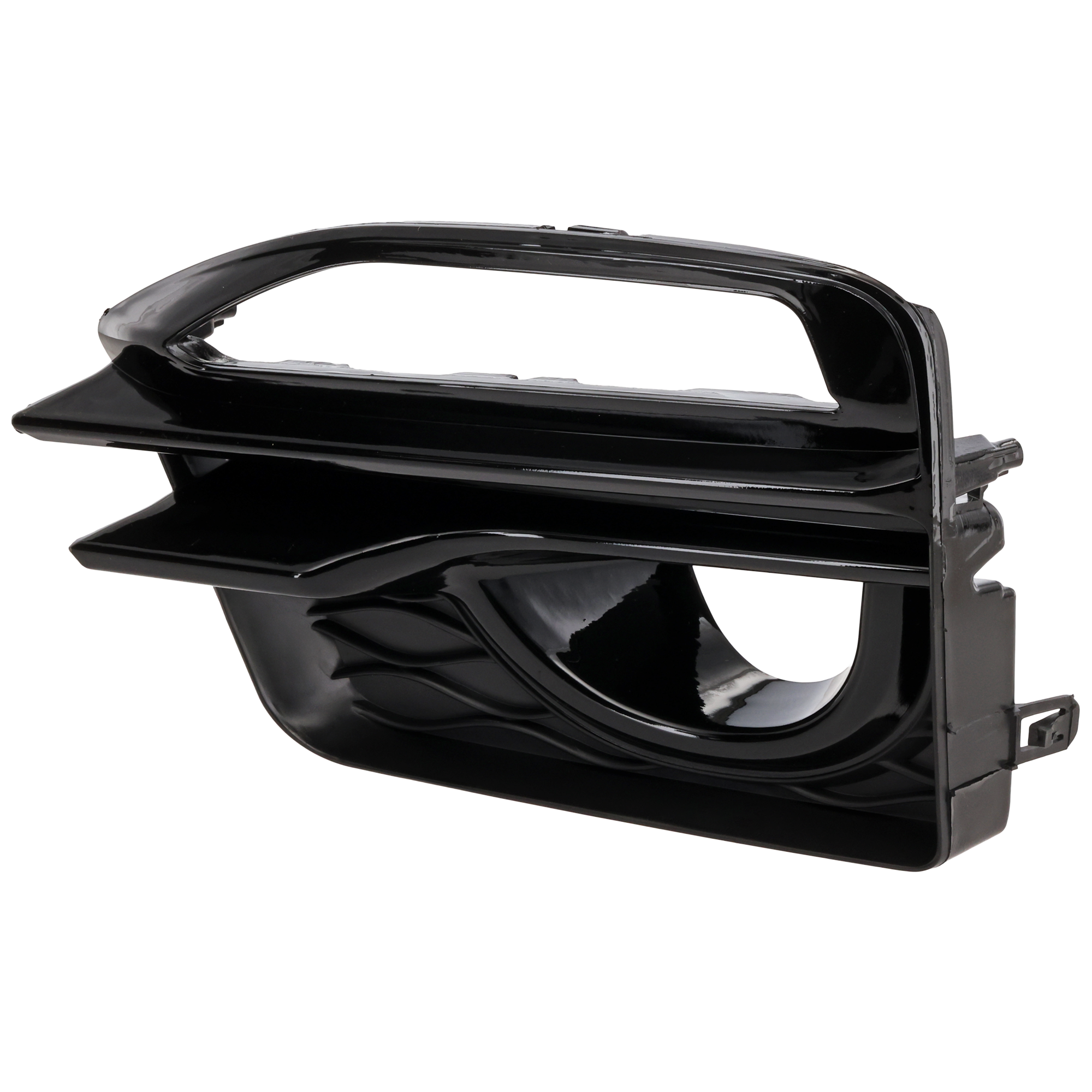 AM Q50-14-17 FRONT FOG LAMP MOLDING LH Black w Chrome Trim Red Sport Hybrid Sport Type 14-15 Sport Models SKU RI10820008 Partslink IN1038106 OEM 622574GA1A