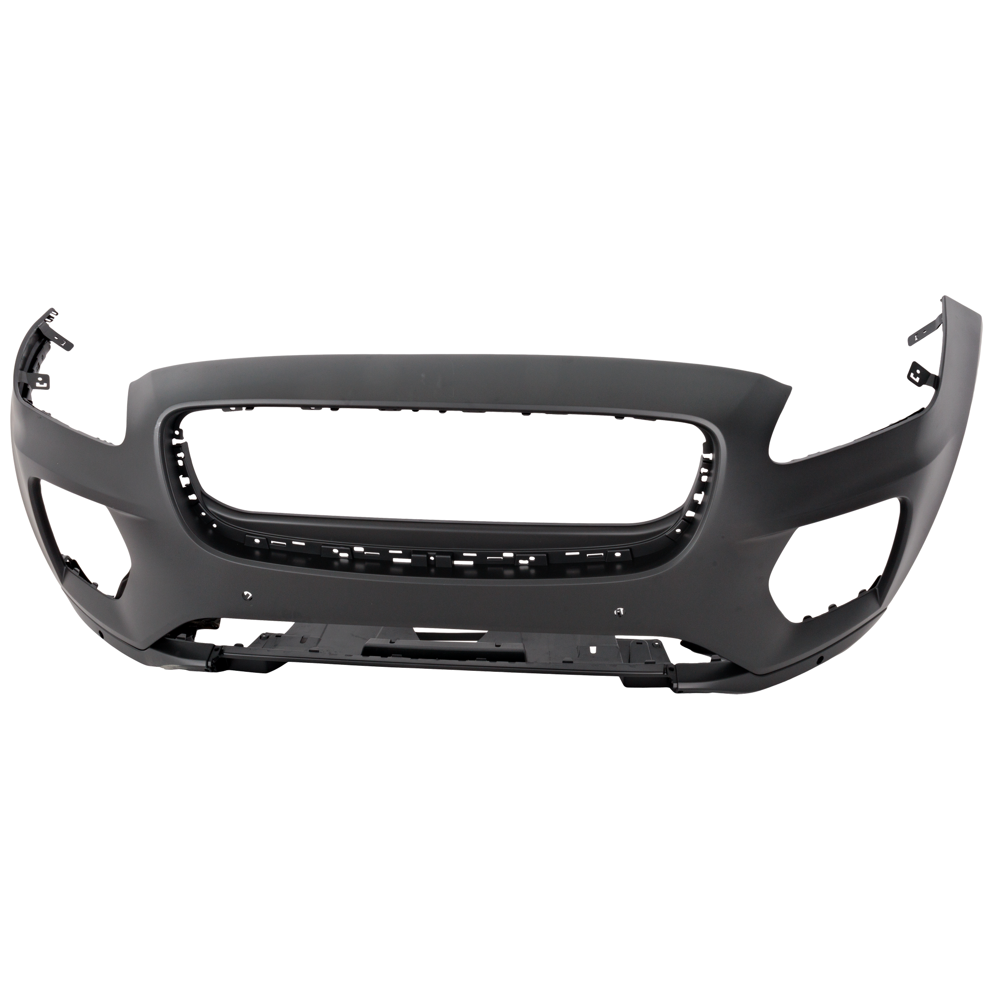 AM E PACE 18-20 FRONT BUMPER COVER Primed Exc. Base S SE Models w Parking Aid Sensor Holes SKU RJ01030017P Partslink JA1000177 OEM J9C7152LML