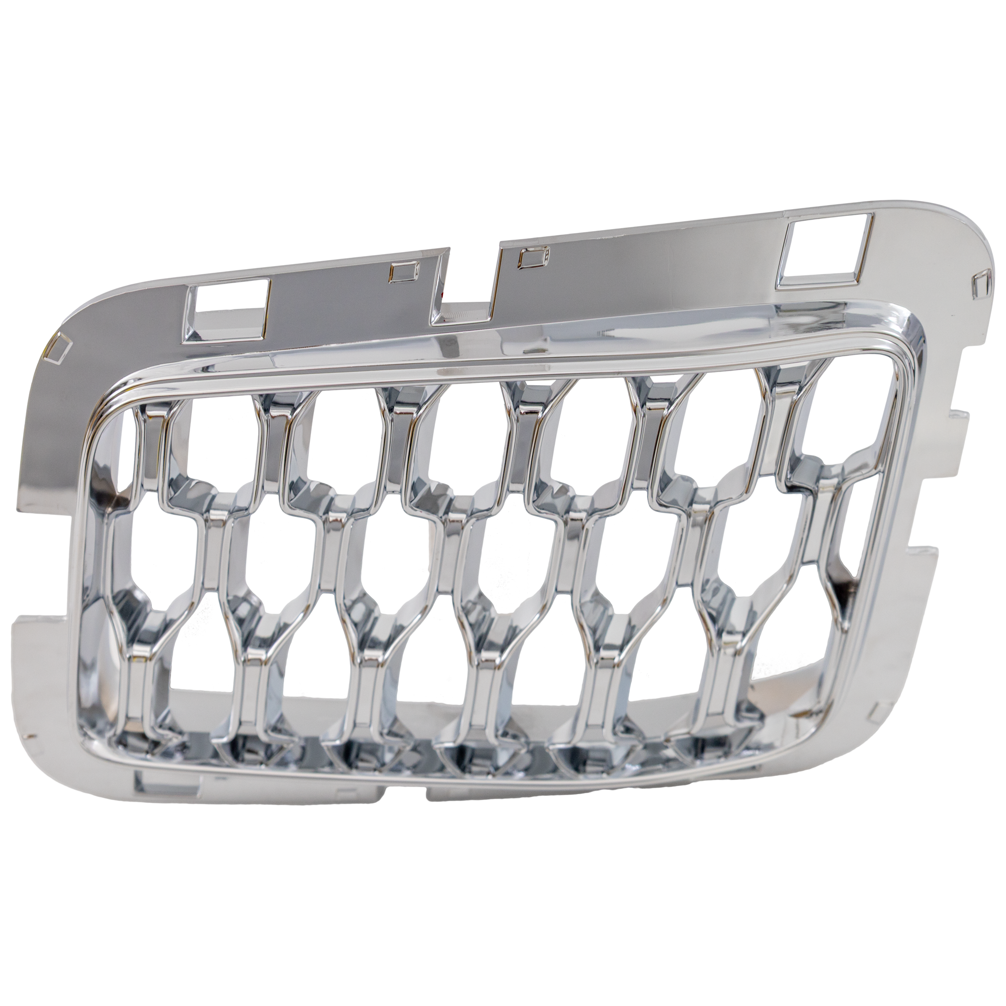 AM GRAND CHEROKEE 17-21 GRILLE Honeycomb Mesh Chrome Overland Model SKU RJ07010008 Partslink CH1201113 OEM 6NZ03SZ0AA