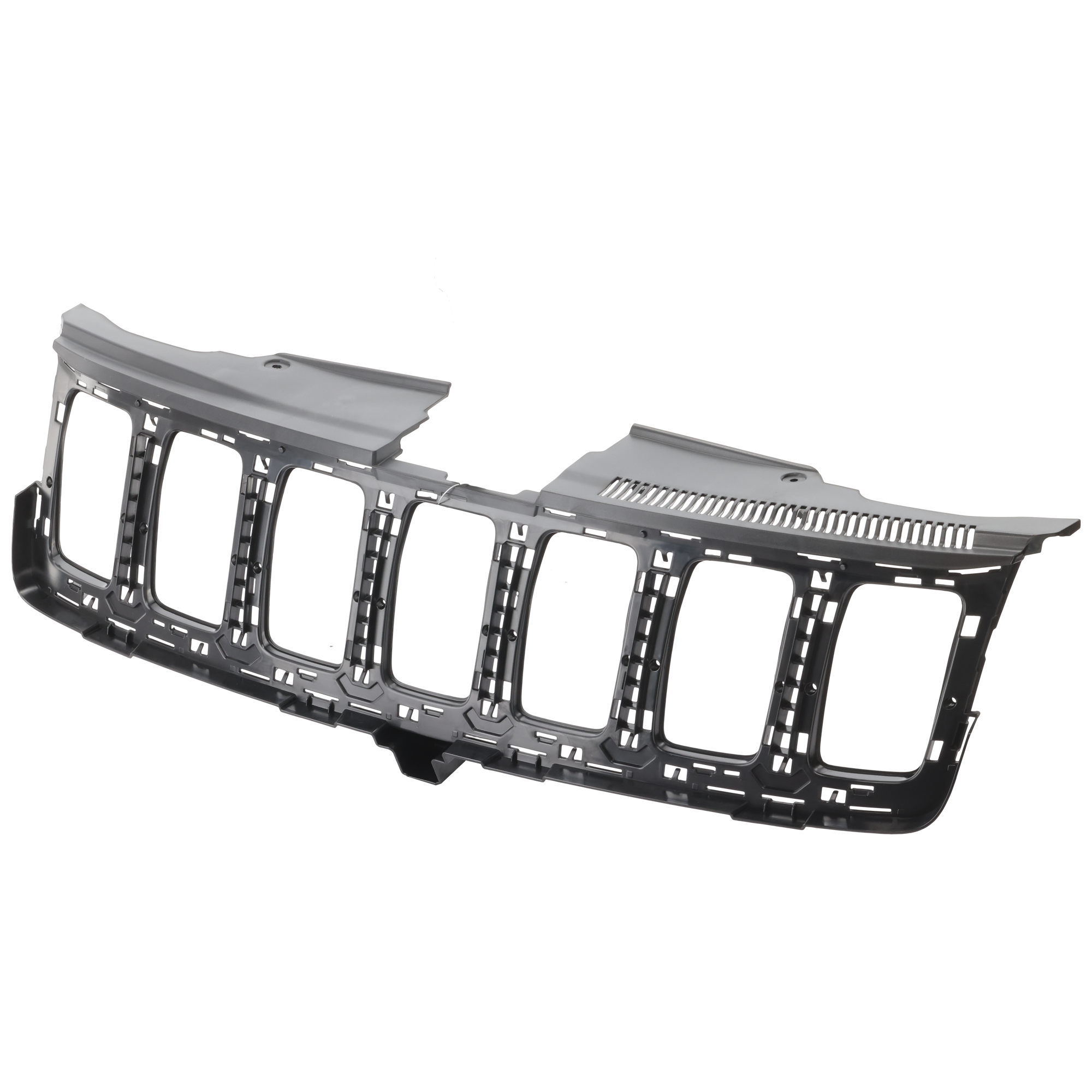 AM GRAND CHEROKEE WK 17-22 GRILLE Textured Black Shell and Insert Laredo Limited 80th Anniversary Overland Summit Trailhawk Models CAPA SKU RJ07010023Q Partslink CH1200401C OEM 68258419AC