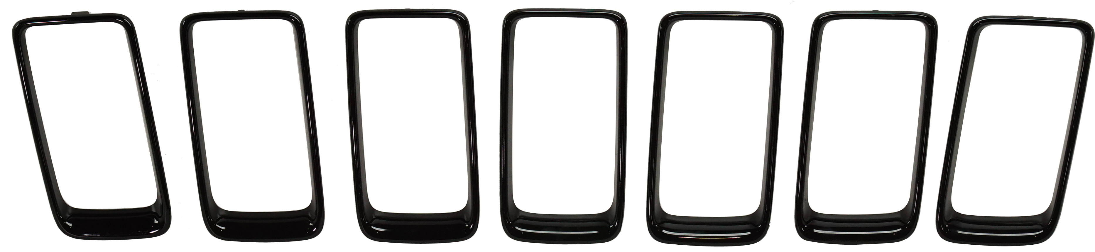 AM GRAND CHEROKEE 14-16 GRILLE MOLDING Painted Gloss Black SKU RJ07070006 Partslink CH1210120 OEM 68261150AA