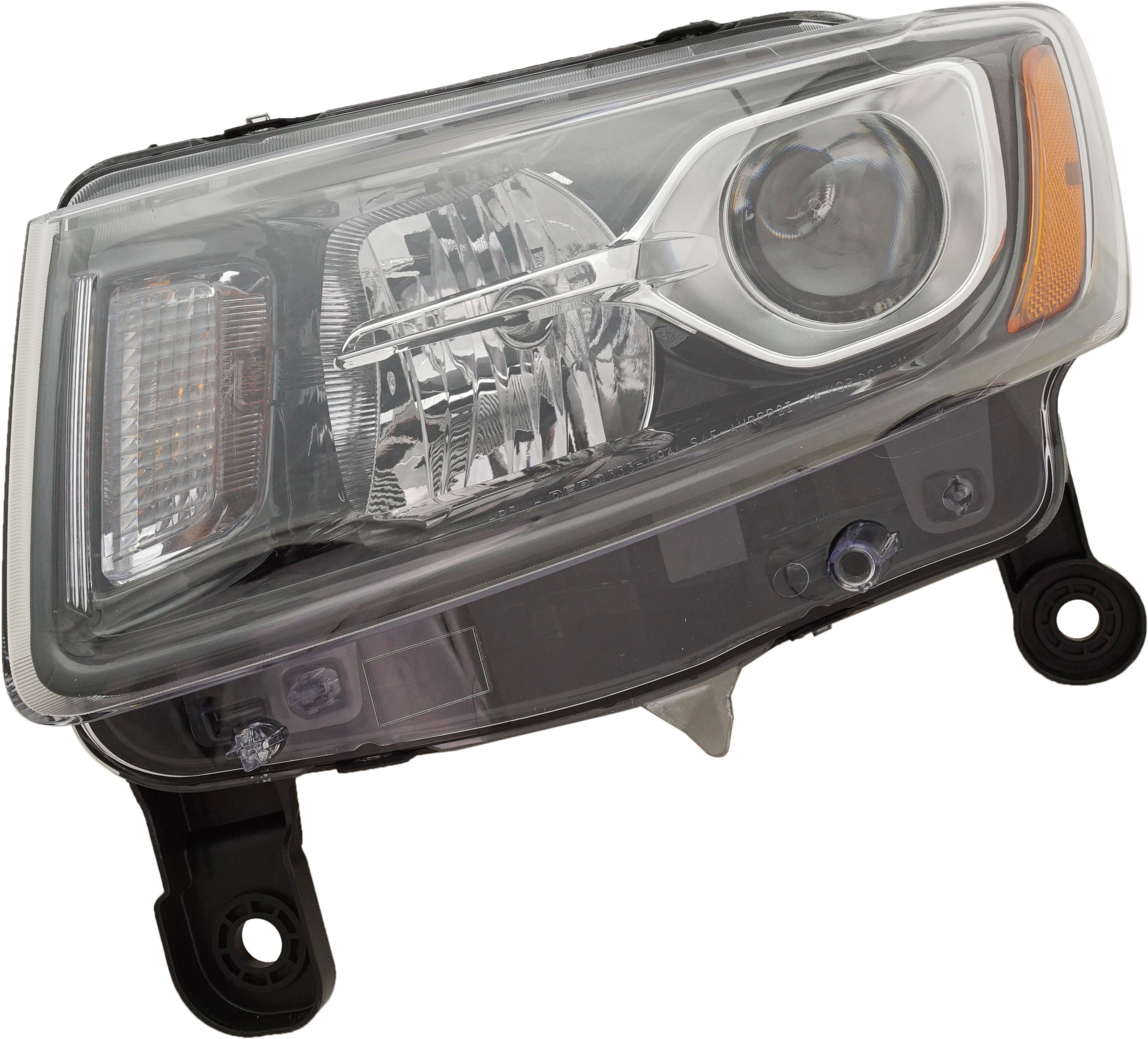 AM GRAND CHEROKEE 14-16 HEAD LAMP LH Assembly Black Trim Standard Type CAPA SKU RJ10010004Q Partslink CH2502308C OEM 68236109AE
