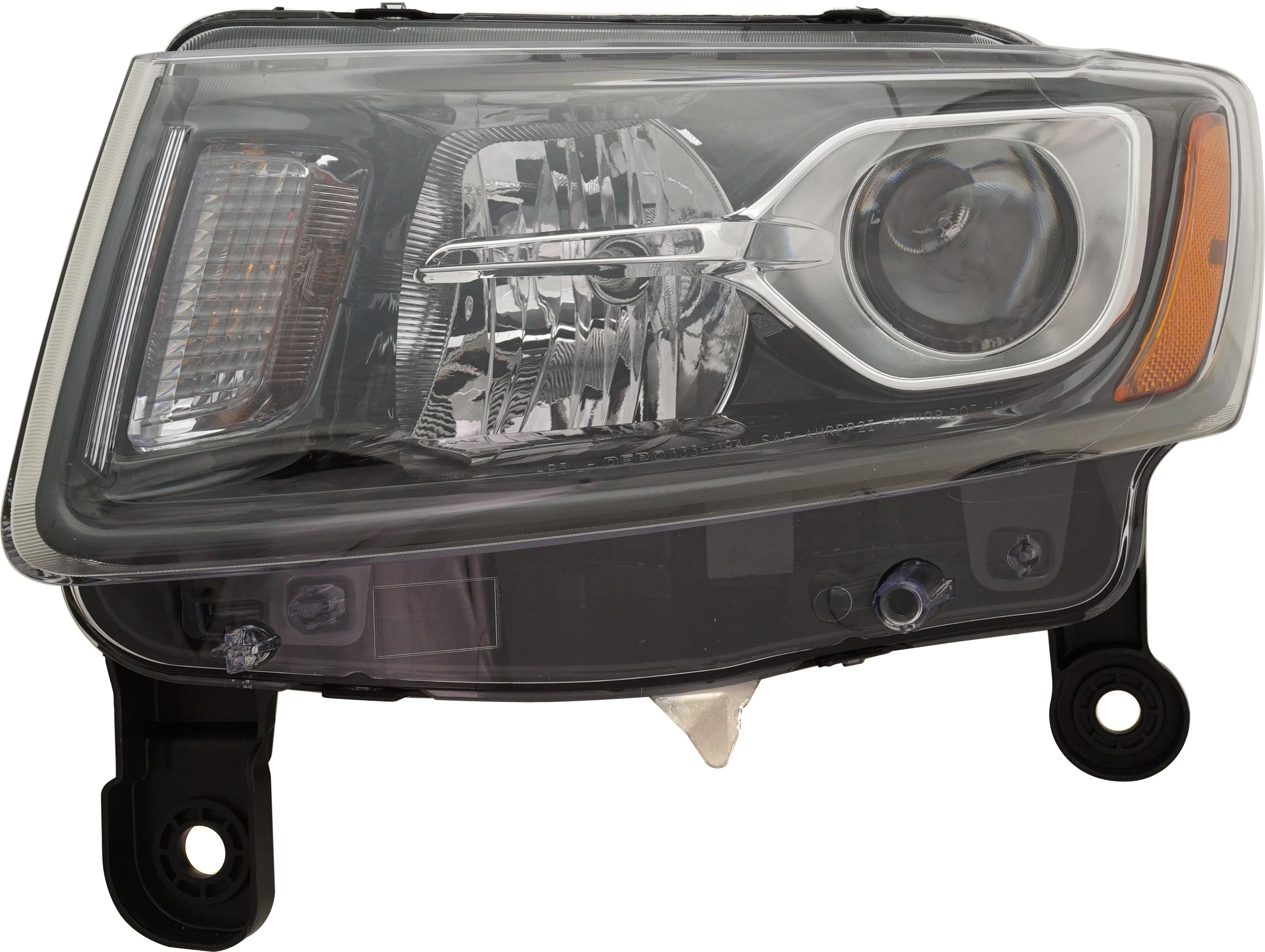 AM GRAND CHEROKEE 14-16 HEAD LAMP LH Assembly Black Trim Standard Type SKU RJ10010004 Partslink CH2502308 OEM 68236109AE