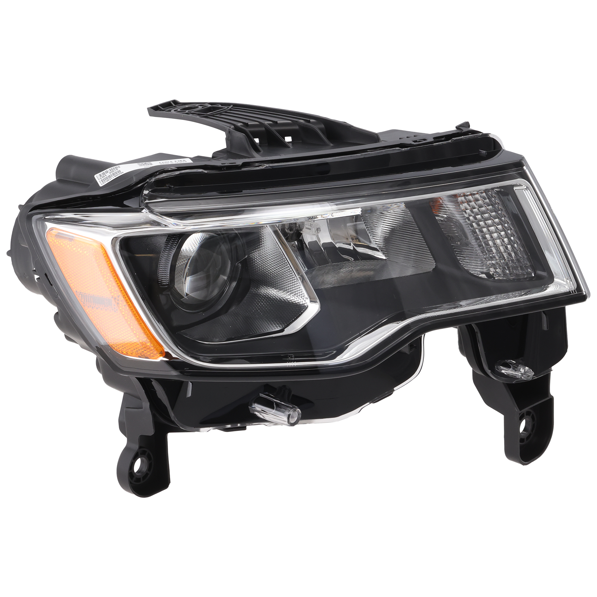 AM GRAND CHEROKEE WK 17-22 HEAD LAMP RH Assembly Halogen Chrome Trim Standard Type SKU RJ10010005 Partslink CH2503297 OEM 68289234AE
