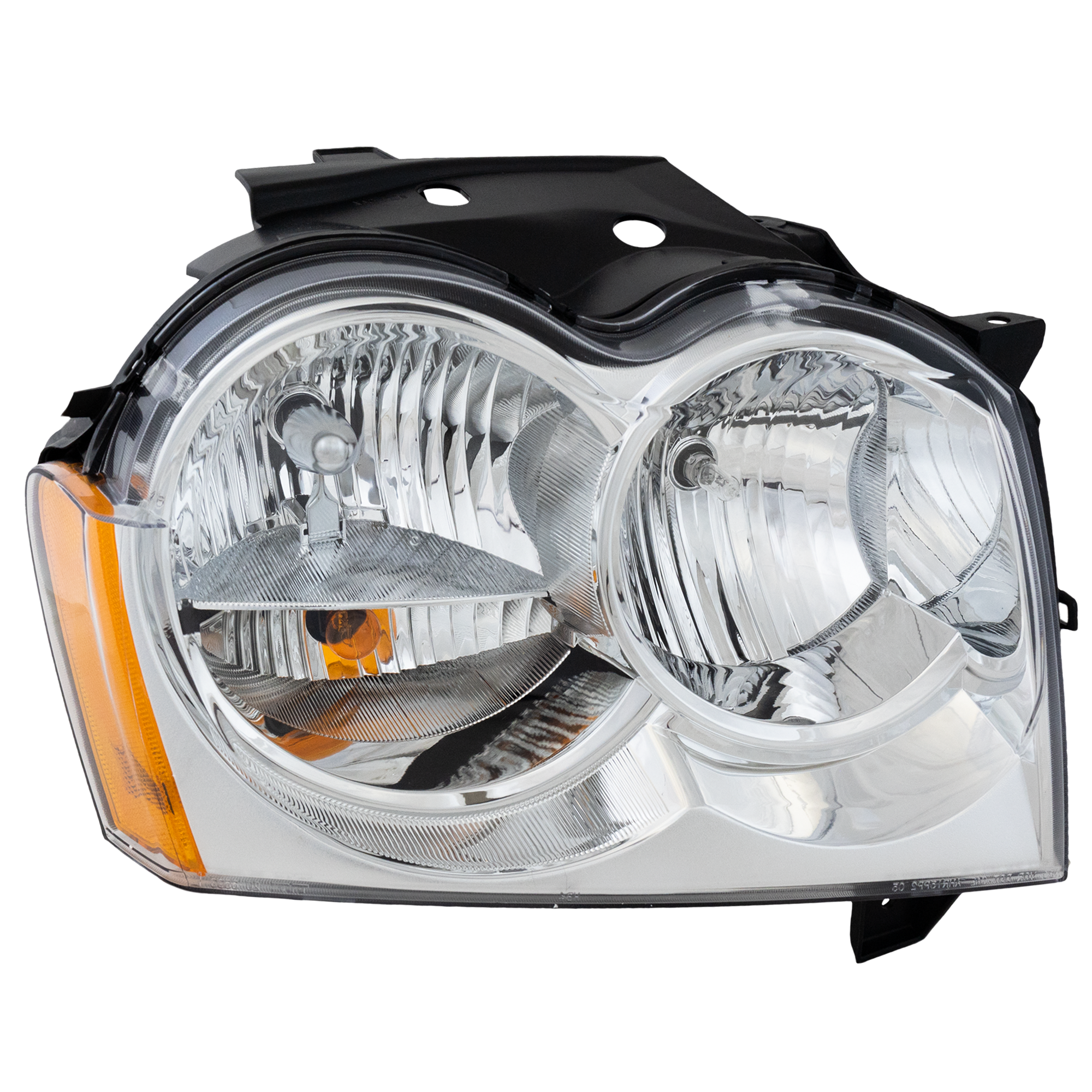 AM GRAND CHEROKEE 05-07 HEAD LAMP RH Assembly Halogen Clear Lens Black Interior SKU RJ10010037A OEM 55156350AK PFM