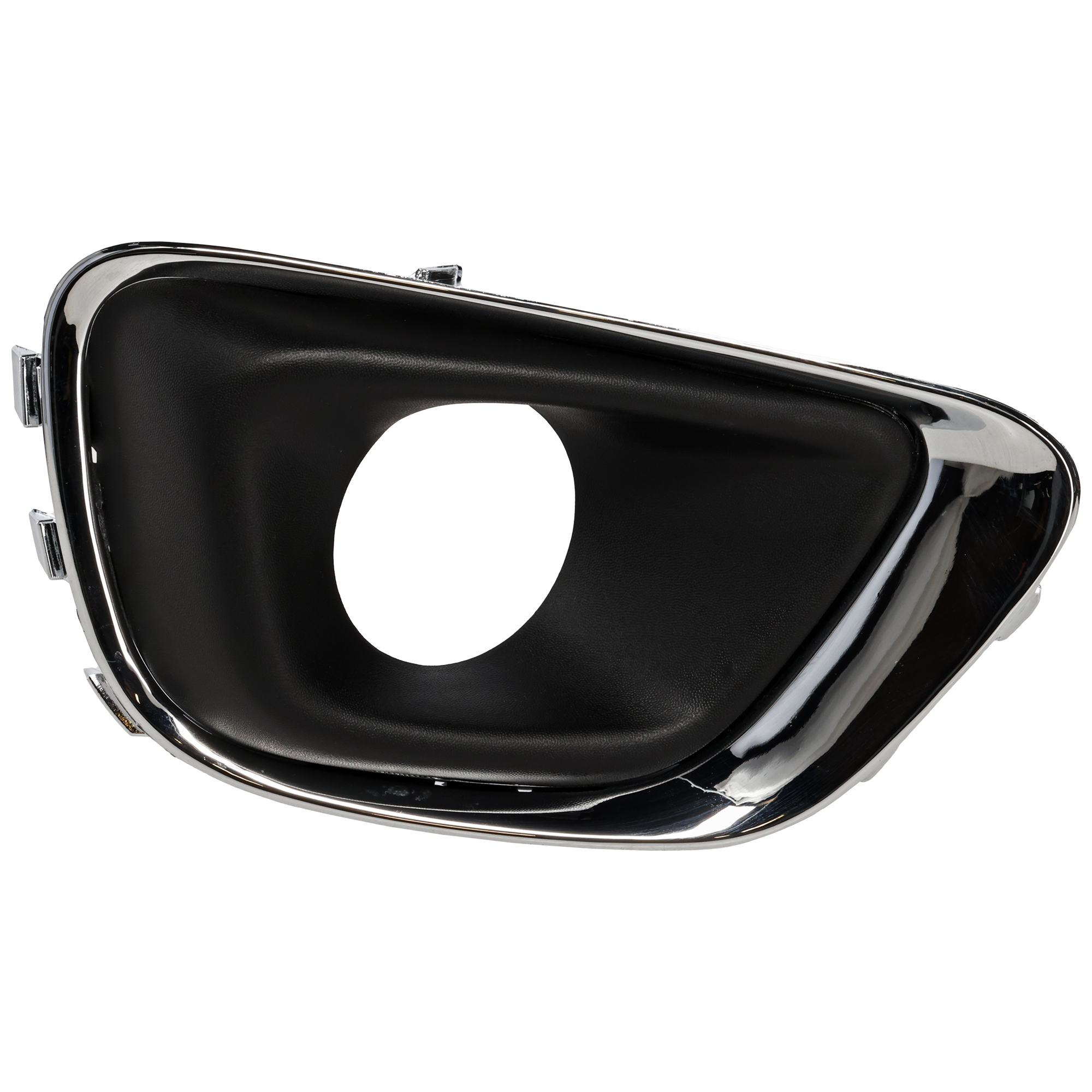 AM COMPASS 11-17 FRONT FOG LAMP MOLDING RH Black w Chrome Trim MK SKU RJ10820001 Partslink CH1039184 OEM 68213204AA