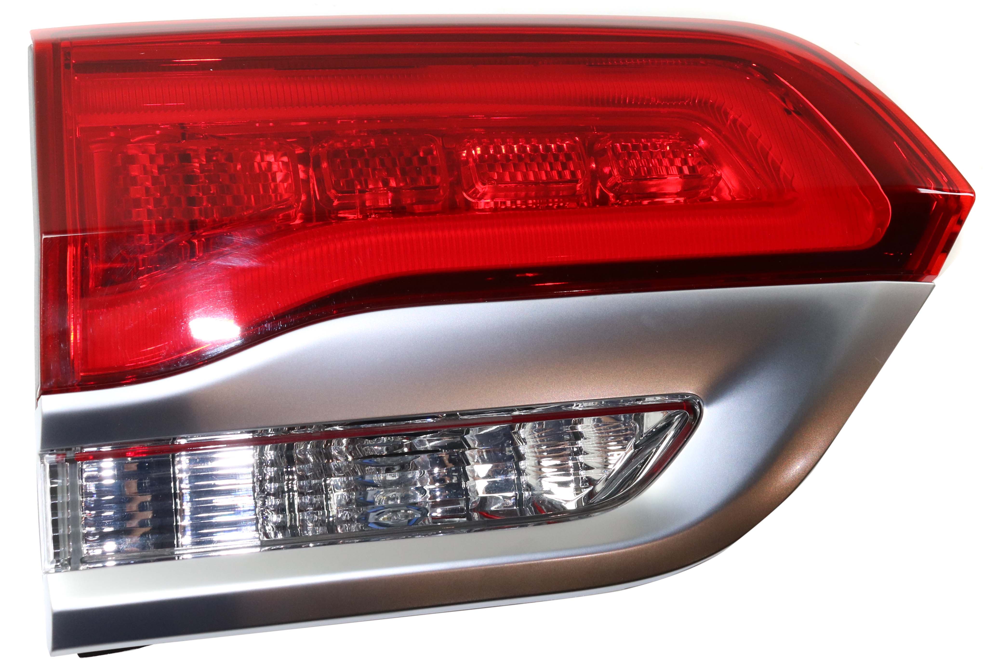 AM GRAND CHEROKEE 14-21 GRAND CHEROKEE WK 22-22 TAIL LAMP LH Inner Assembly Halogen Laredo Limited Overland Summit Models w Granite Trim w Platinum Insert CAPA SKU RJ73010002Q Partslink CH2802112C OEM 68236137AF 68236137AB