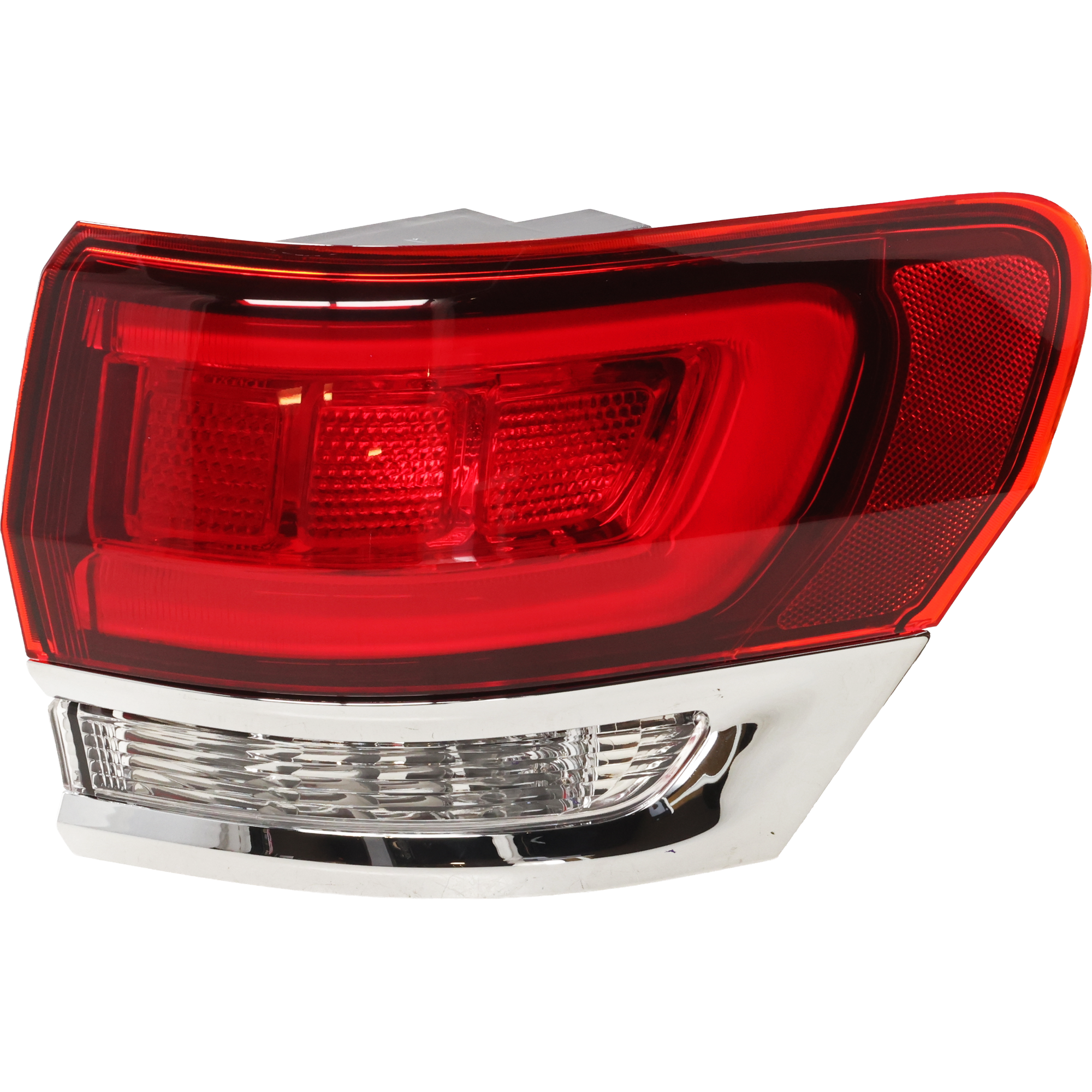 AM GRAND CHEROKEE 14-21 GRAND CHEROKEE WK 22-22 TAIL LAMP RH Outer Assembly Halogen Laredo Limited Overland Summit Models Type 2 w Chrome Trim w o Platinum Insert SKU RJ73010039A Partslink CH2805121 OEM 68471328AA
