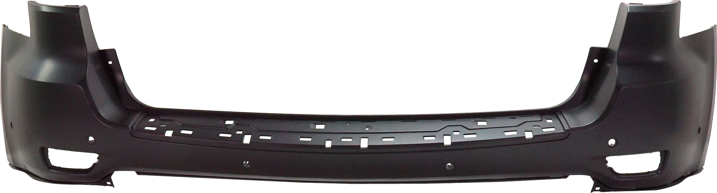 AM GRAND CHEROKEE 14-22 REAR BUMPER COVER Upper Prmd 80th Anniversary Laredo Limited w o Limited X Pkg Overland Trailhawk Models w Park Assist Sensor Holes Holes w o Blind Spot Detection CAPA SKU RJ76010021PQ Partslink CH1114107C OEM 68336592AA
