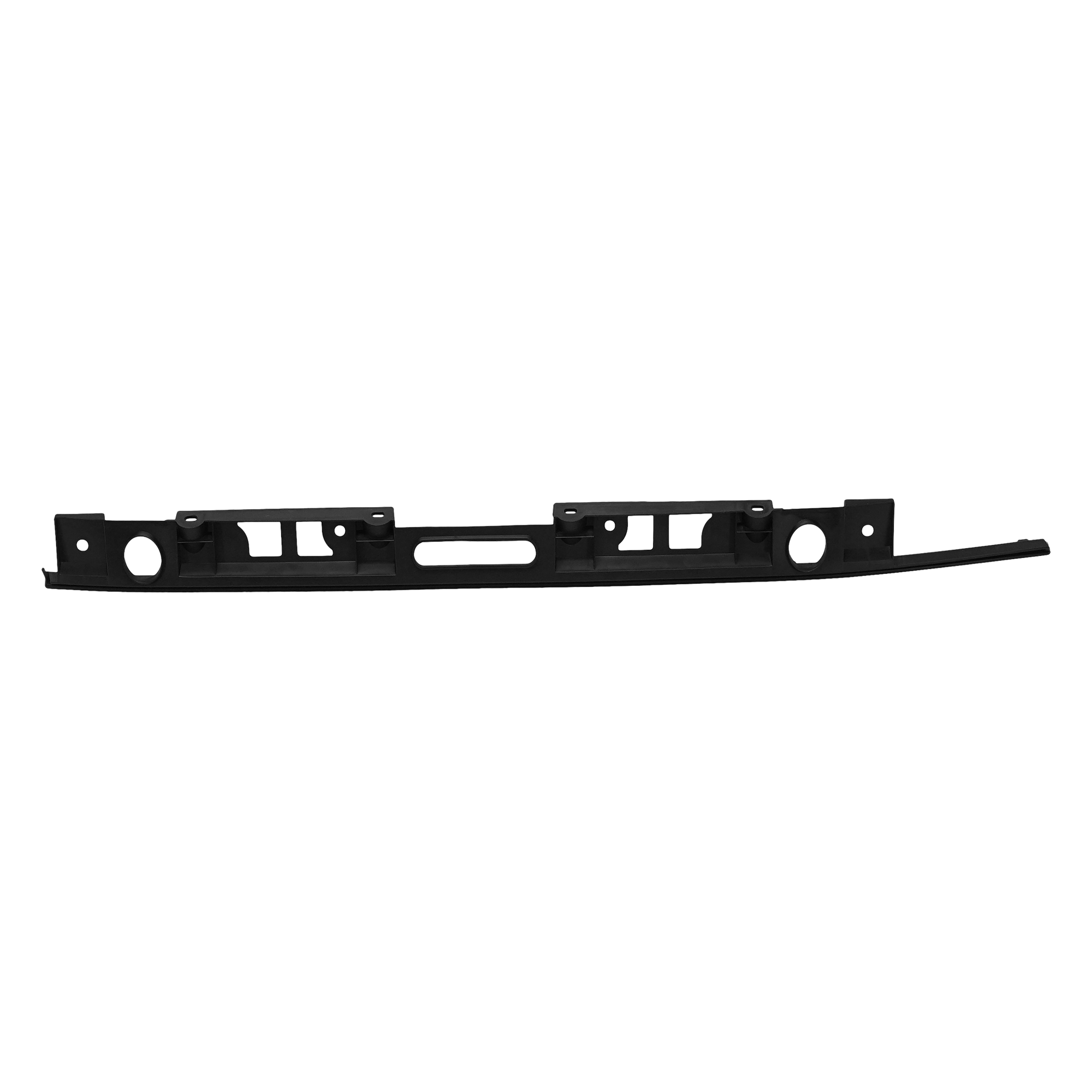 AM CHEROKEE 14-18 REAR BUMPER MOLDING Black Latitude Limited North Overland Sport Trailhawk Models w Single Exhaust Hole SKU RJ76350002 Partslink CH1180142 OEM 68188631AA