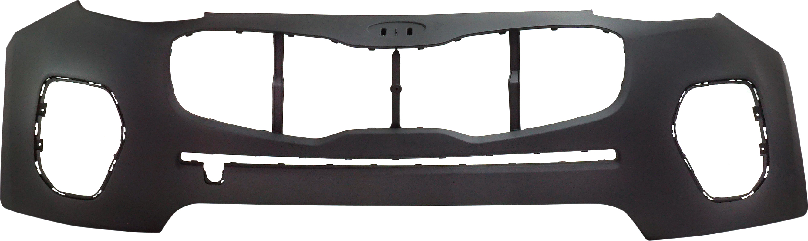 AM SPORTAGE 17-19 FRONT BUMPER COVER Upper Primed w o Parking Aid Snsr Holes FWD CAPA SKU RK01030012PQ Partslink KI1000184C OEM 86510D9000