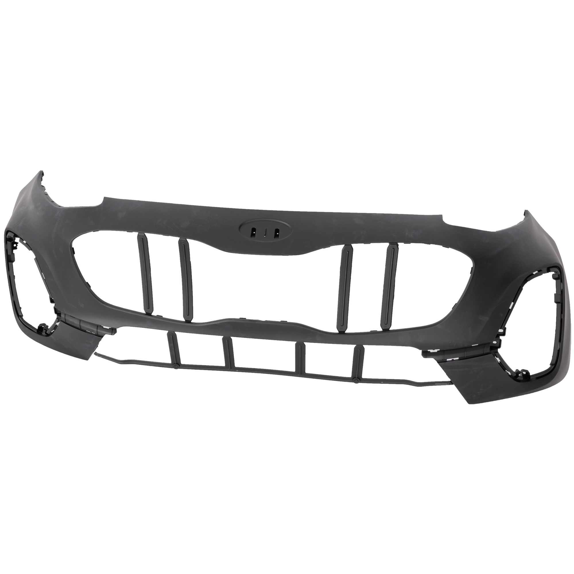 AM SPORTAGE 20-22 FRONT BUMPER COVER Primed AWD w o Parking Aid Sensor Holes CAPA SKU RK01030055PQ Partslink KI1000208C OEM 86511D9LA0