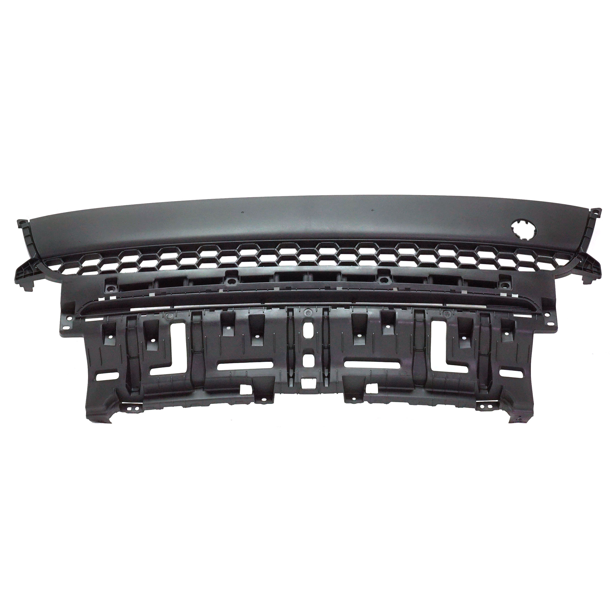 AM SOUL 17-19 FRONT BUMPER GRILLE Upper Textured Dark Gray Exc. ! SX Models CAPA SKU RK01530006Q Partslink KI1036136C OEM 86561B2500