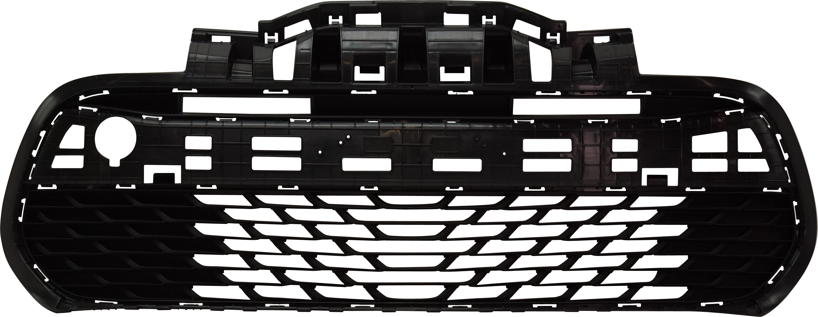 AM RIO 18-20 FRONT BUMPER GRILLE Textured Dark Gray LX S w o Collsion Warning Models Hatchback 18-20 Sedan 19-20 CAPA SKU RK01530013Q Partslink KI1036141C OEM 86561H9020