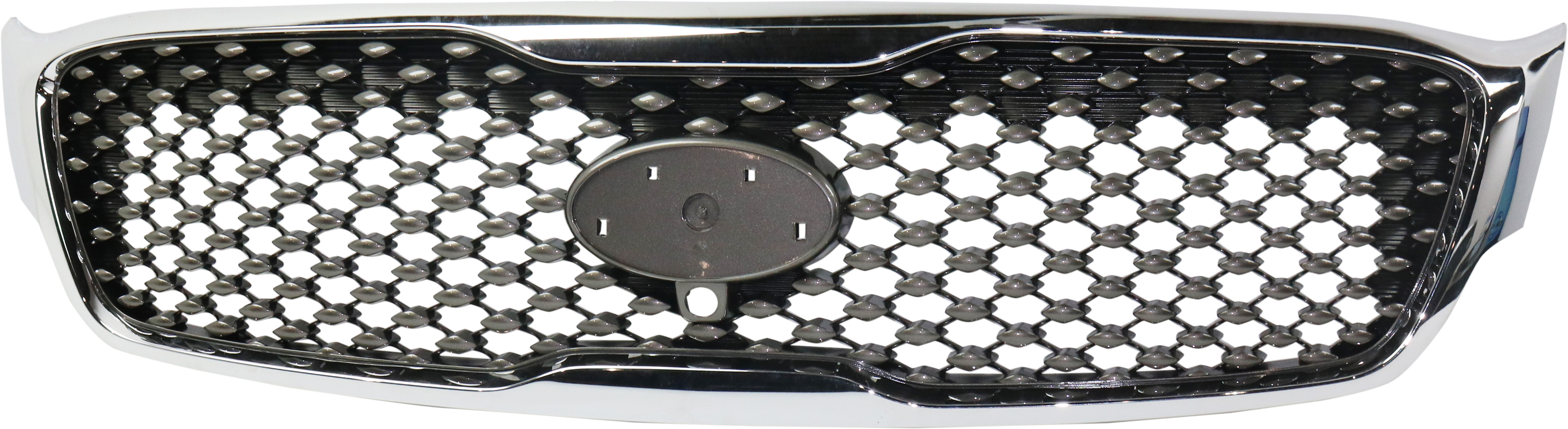 AM SORENTO 16-18 GRILLE Chrome Shell Painted Gray Insert Exc. EX L LX Models w Cam Hole CAPA SKU RK07010003Q Partslink KI1200187C OEM 86380C6020MS5
