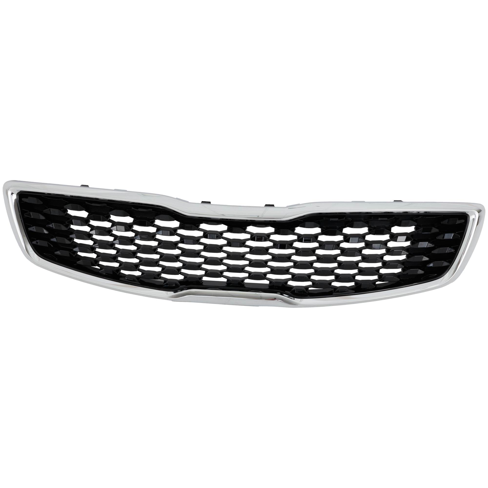 AM FORTE 17-18 GRILLE Radiator GRILLE Painted Black Shell and Insert w Chrome Frame SKU RK07010008 Partslink KI1200191 OEM 86350B0010
