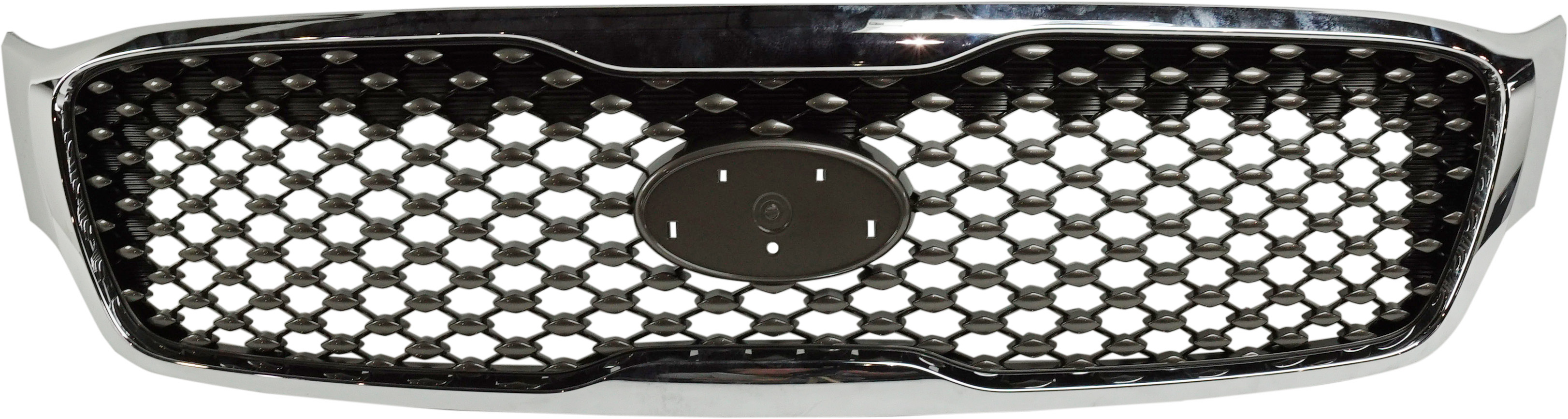AM SORENTO 16-18 GRILLE Dark Gray Shell and Insert w Chrome Frame Exc. EX L LX Models w Cam Hole w LED Fog Lights SKU RK07010012 Partslink KI1200199 OEM 86380C6010MS5