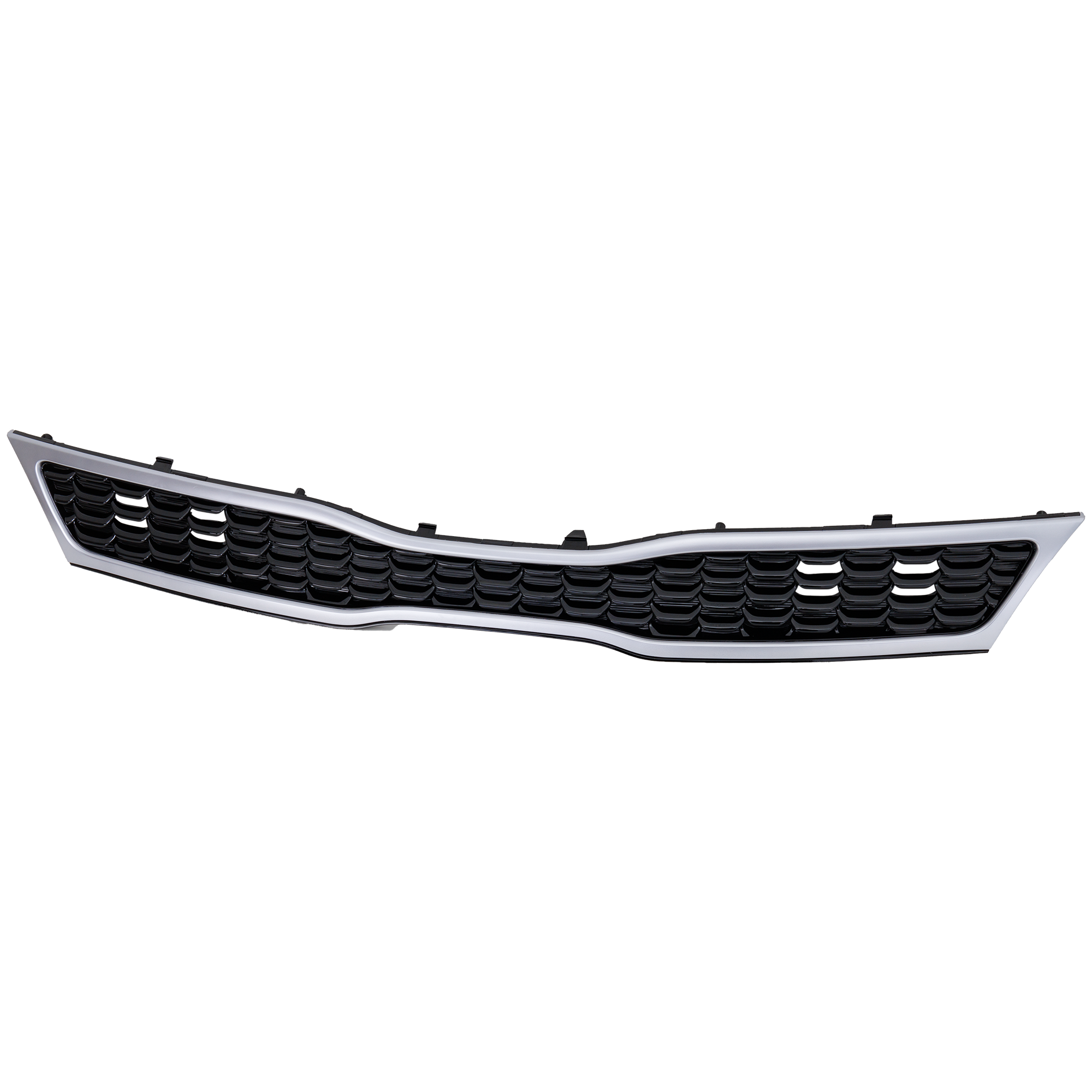 AM RIO 16-17 GRILLE Paintable Shell and Insert Hatchback w Chrome Molding SKU RK07010015 Partslink KI1200197 OEM 863501W710