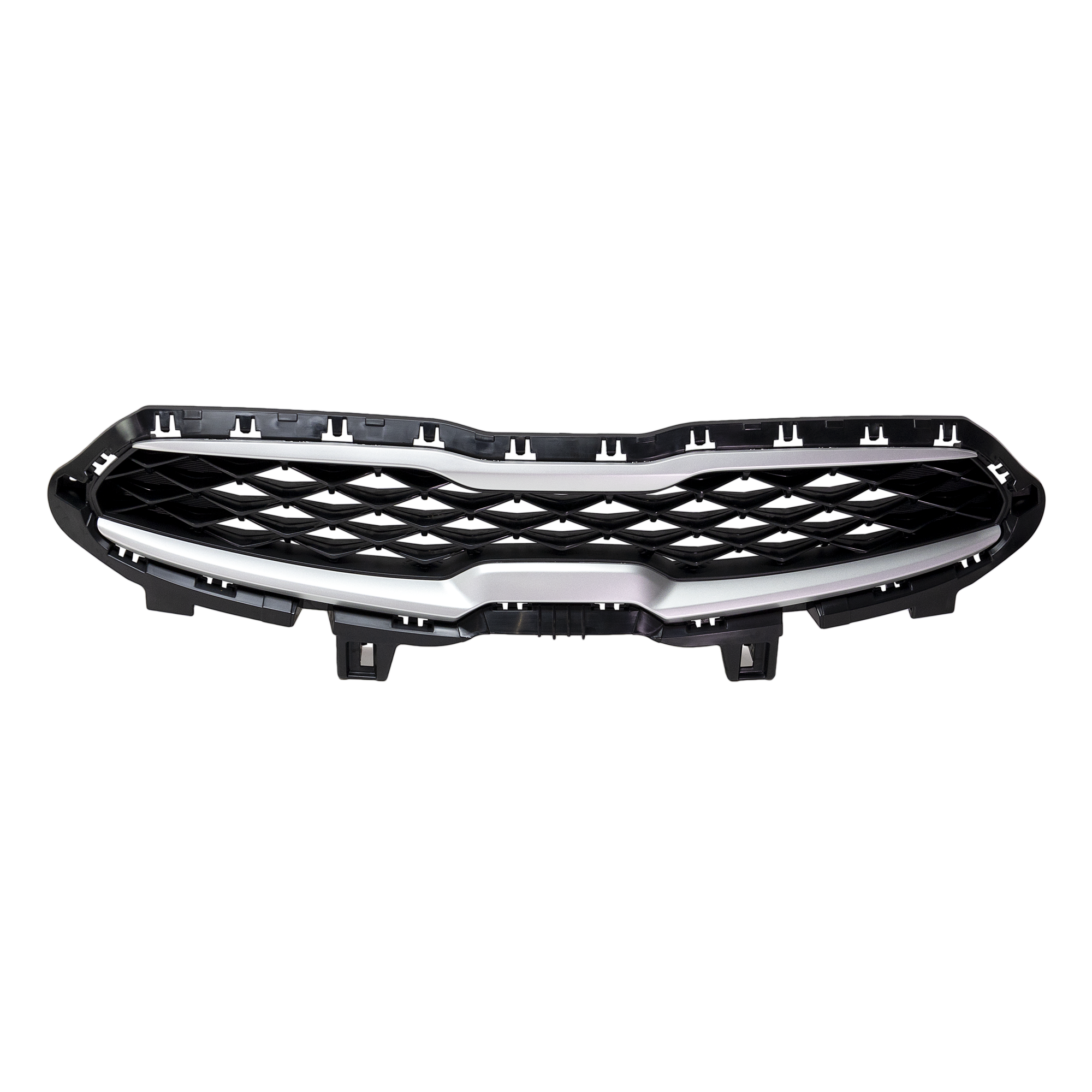 AM FORTE 19-21 GRILLE Chrome Shell Painted Black Insert EX S Model CAPA SKU RK07010021Q Partslink KI1200204C OEM 86350M7010