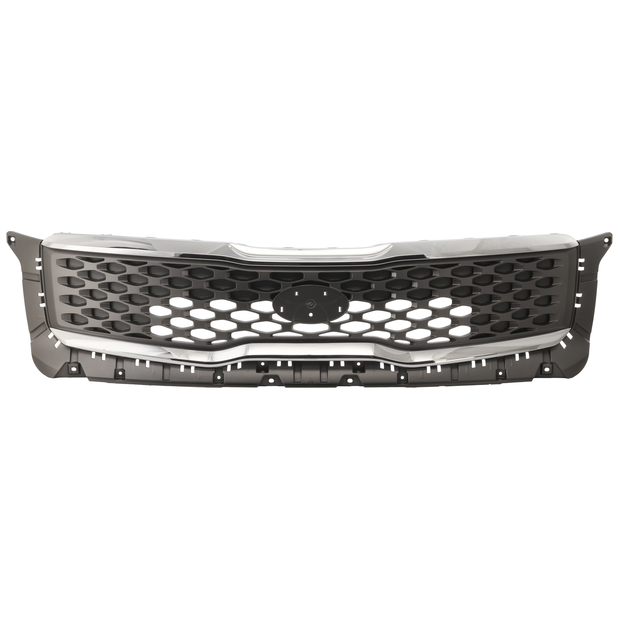 AM TELLURIDE 20-21 GRILLE Painted Silver Gray w Chrome Molding LX Model SKU RK07010026 Partslink KI1200208 OEM 86350S9000