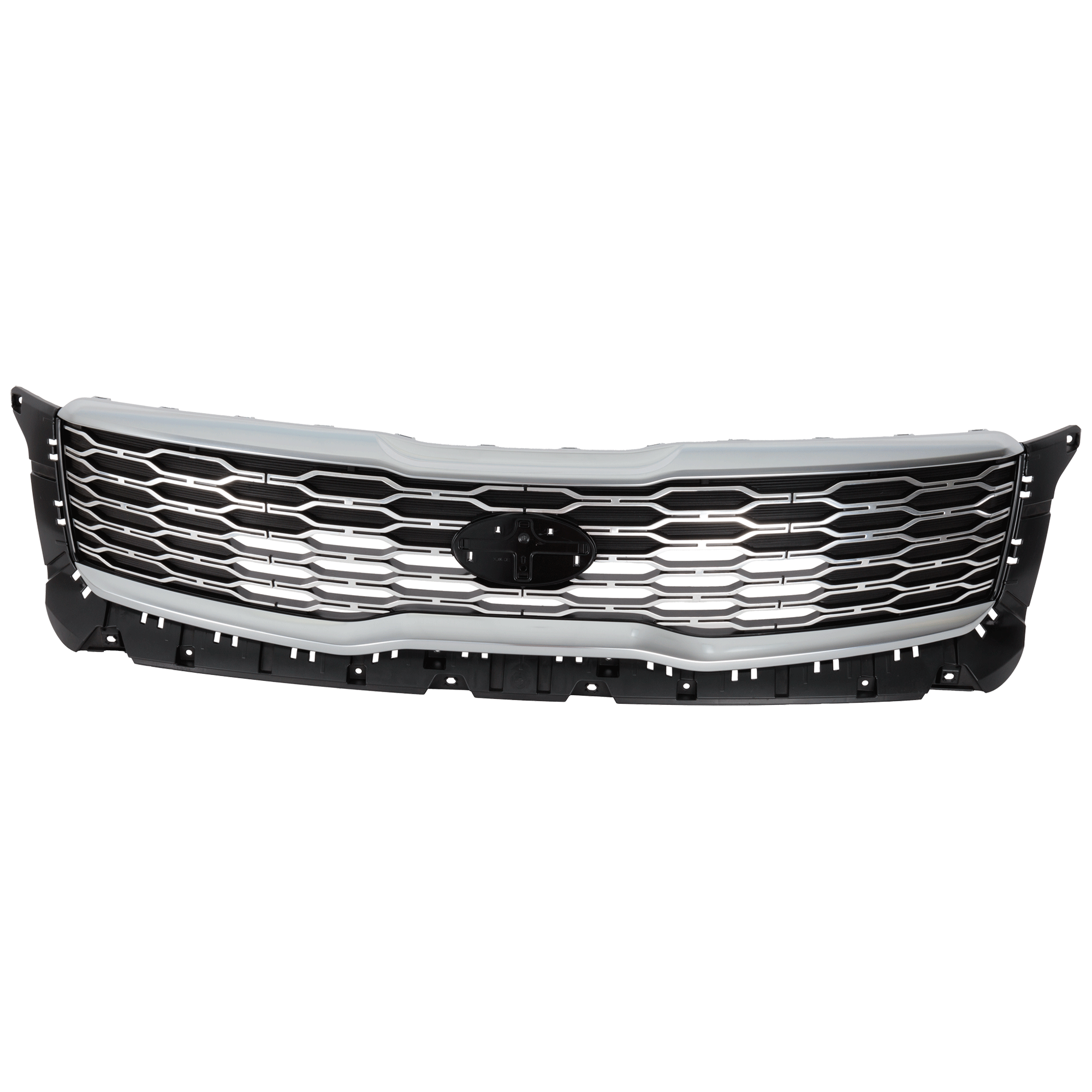 AM TELLURIDE 20-21 GRILLE Painted Black Shell Chrome Insert w Chrome Molding S EX w o Nightfall Edition Package CAPA SKU RK07010029Q Partslink KI1200209C OEM 86350S9100